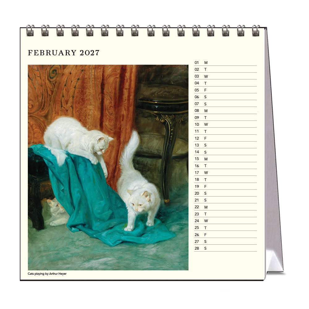 2027 The Artful Cat - Desk Easel Calendar