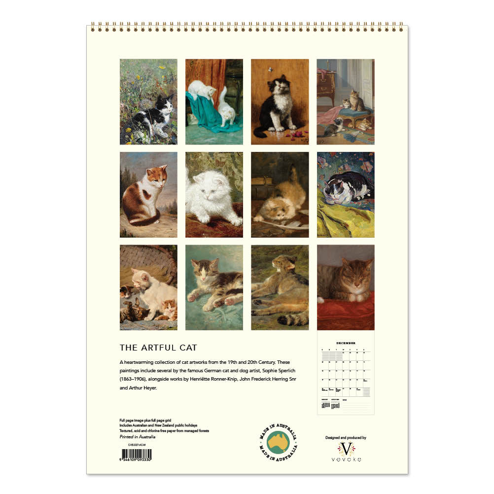 2027 The Artful Cat - Deluxe Wall Calendar
