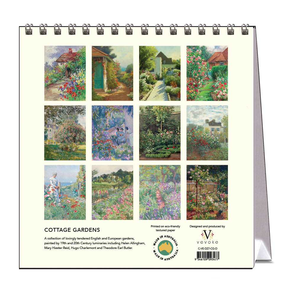 2027 Cottage Gardens - Desk Easel Calendar