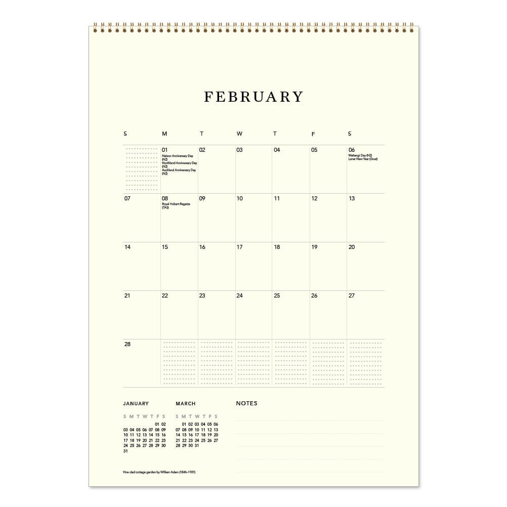 2027 Cottage Gardens - Deluxe Wall Calendar