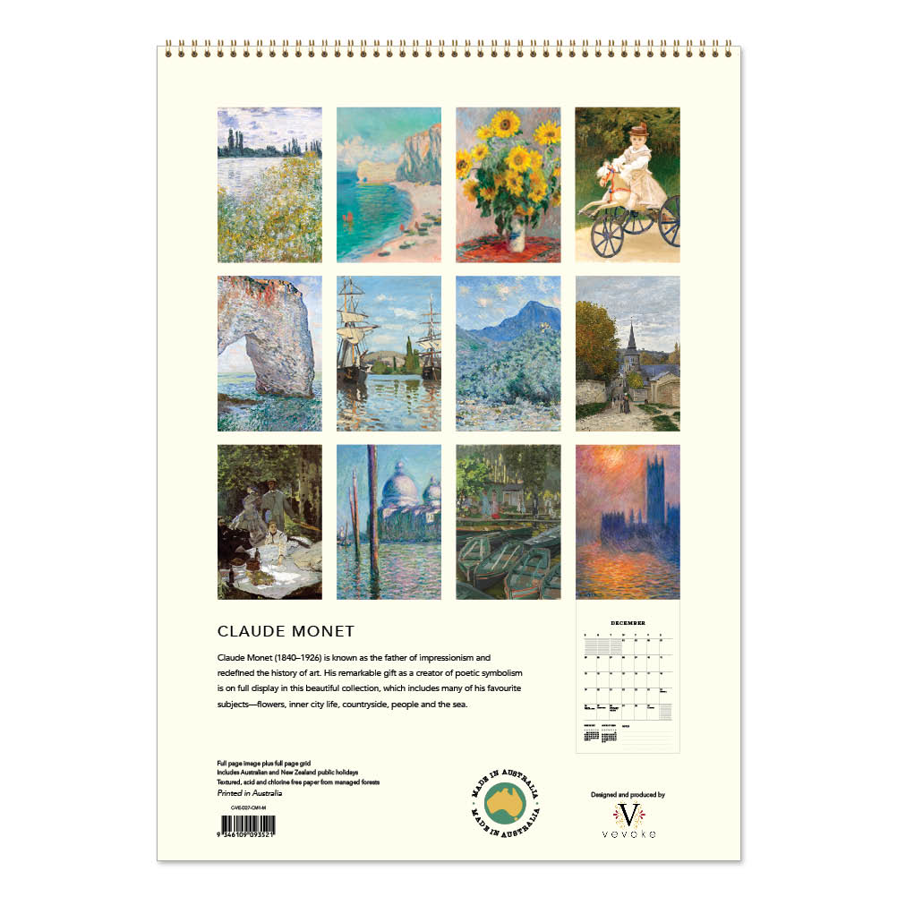 2027 Claude Monet - Deluxe Wall Calendar