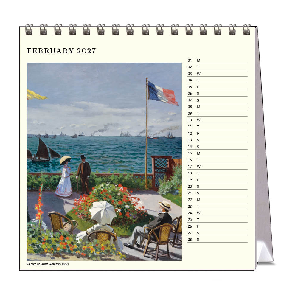 2027 Claude Monet Gardens - Desk Easel Calendar