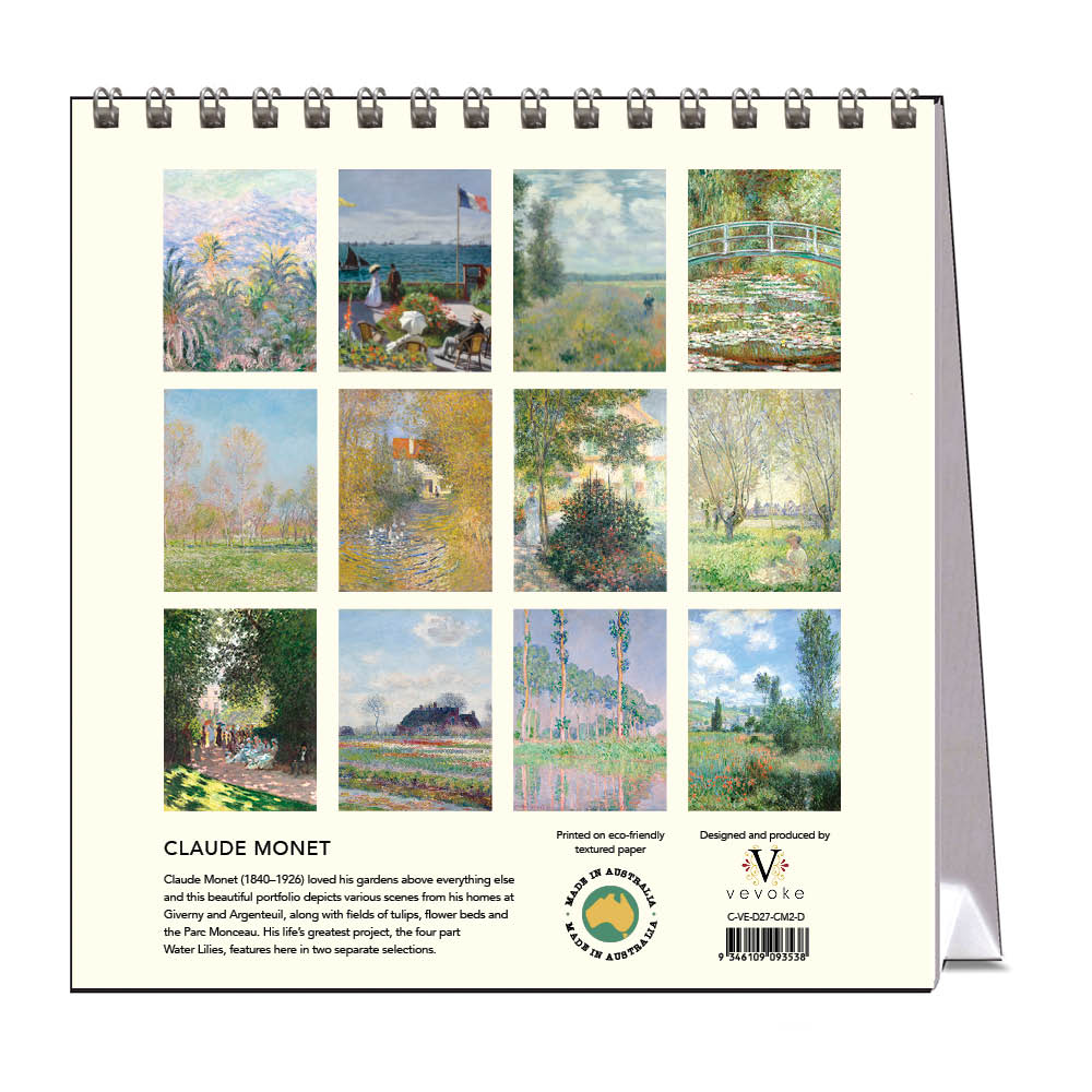 2027 Claude Monet Gardens - Desk Easel Calendar