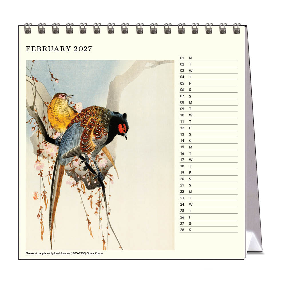 2027 Japanese Birds - Desk Easel Calendar
