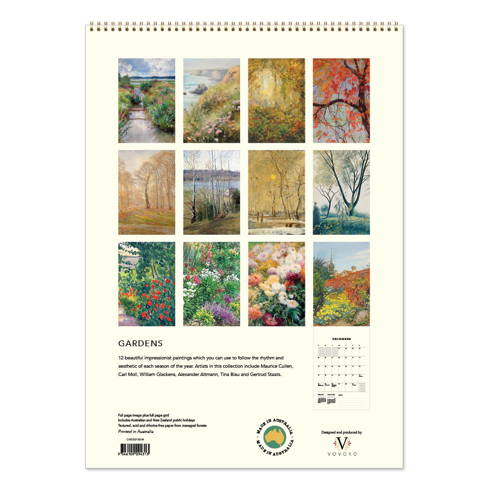 2027 The Four Seasons Gardens - Deluxe Wall Calendar