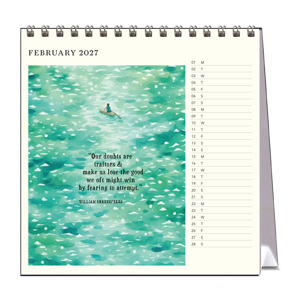 2027 William Shakespeare - Desk Easel Calendar