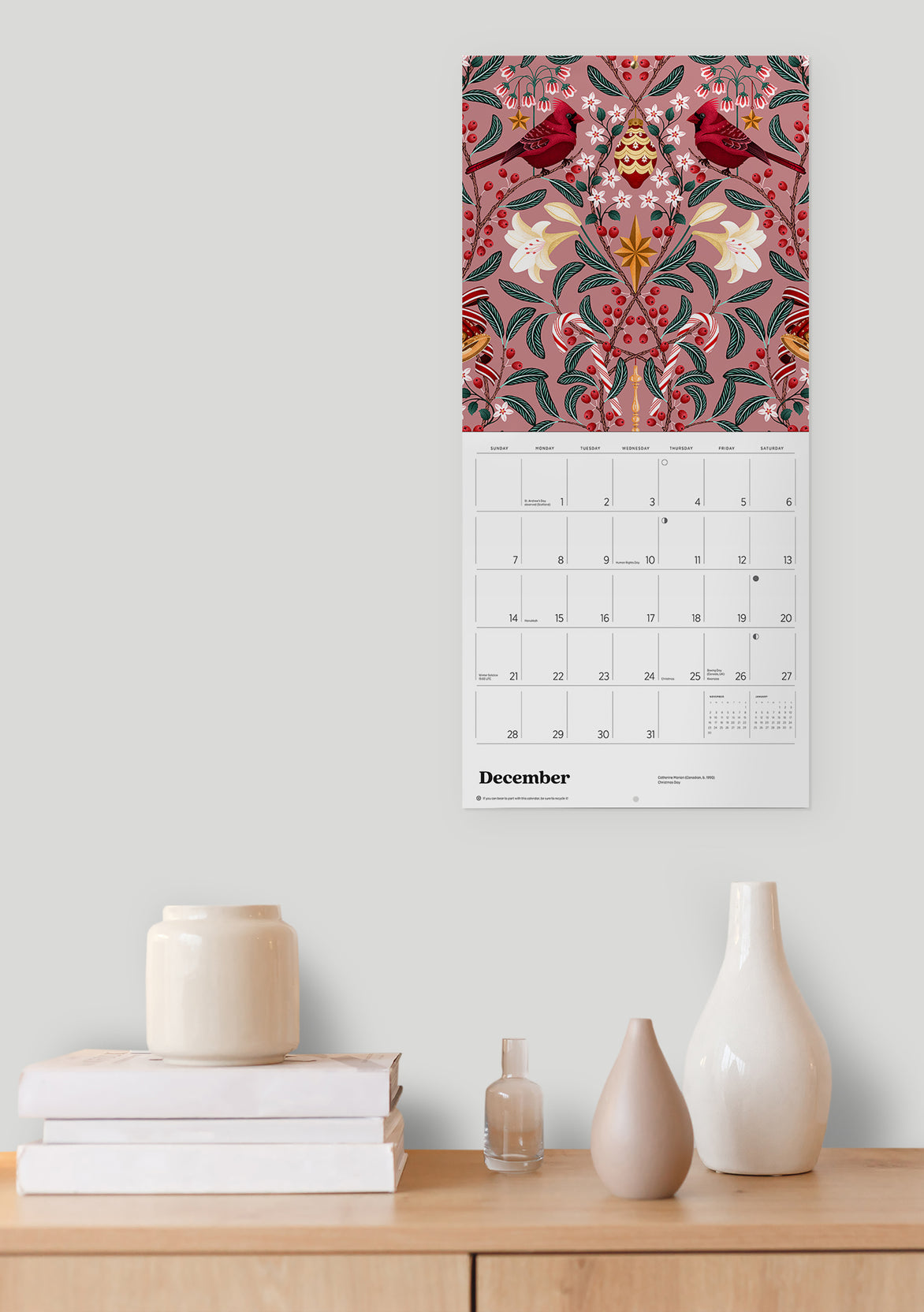 2025 Catherine Marion: Folklore and Flora - Square Wall Calendar