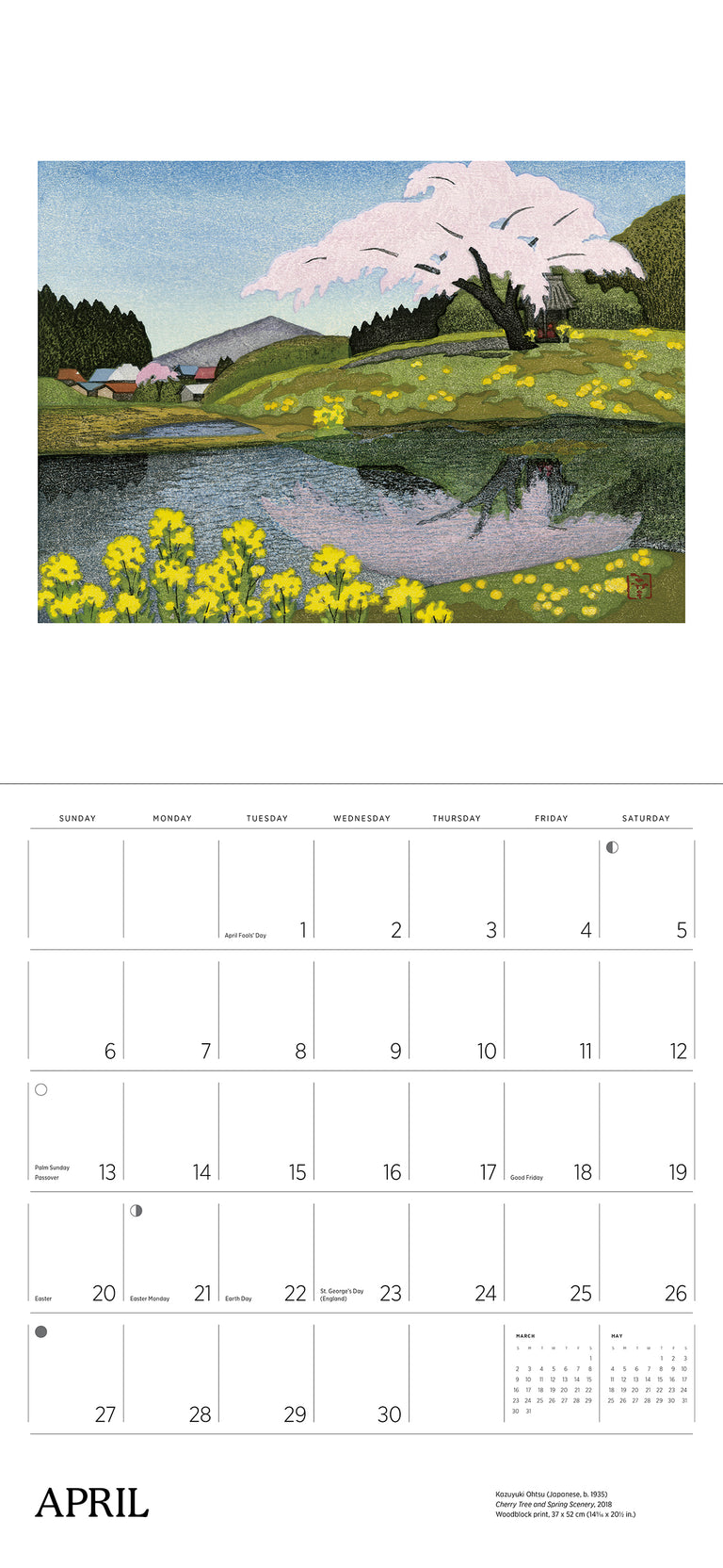 2025 Serenity: Kazuyuki Ohtsu - Square Wall Calendar