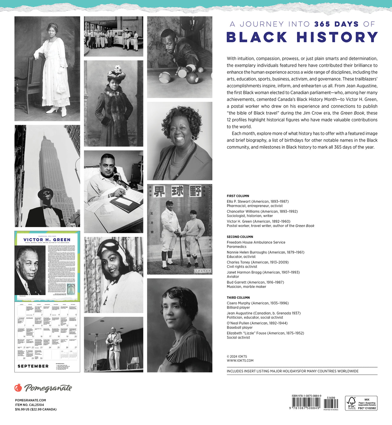 2025 A Journey Into 365 Days Of Black History - Square Wall Calendar