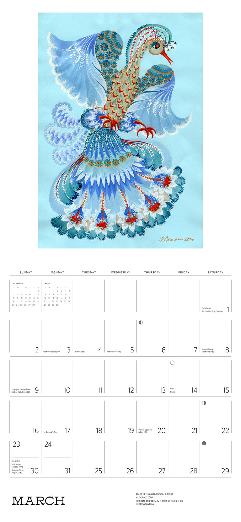 2025 Fantasia: Art By Marfa Tymchenko, Olena Skytsiuk, and Olena Kulyk - Square Wall Calendar