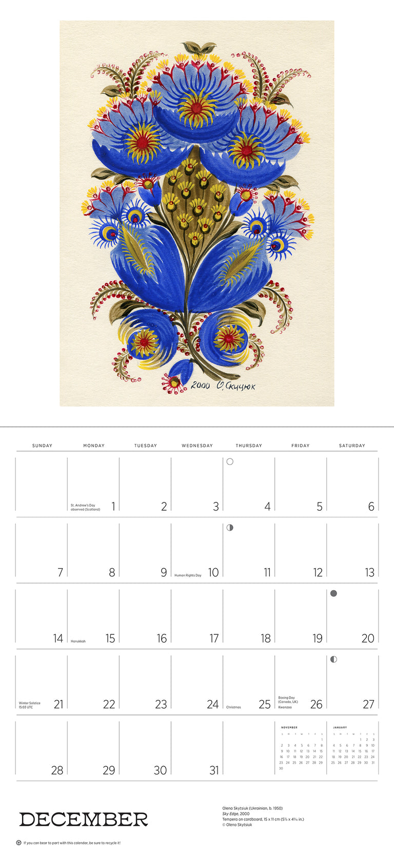 2025 Fantasia: Art By Marfa Tymchenko, Olena Skytsiuk, and Olena Kulyk - Square Wall Calendar