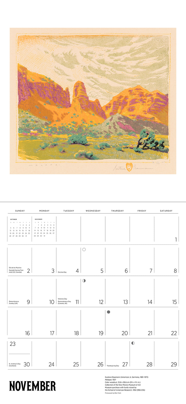 2025 A Small, Untroubled World: The Art Of Gustave Baumann - Square Wall Calendar