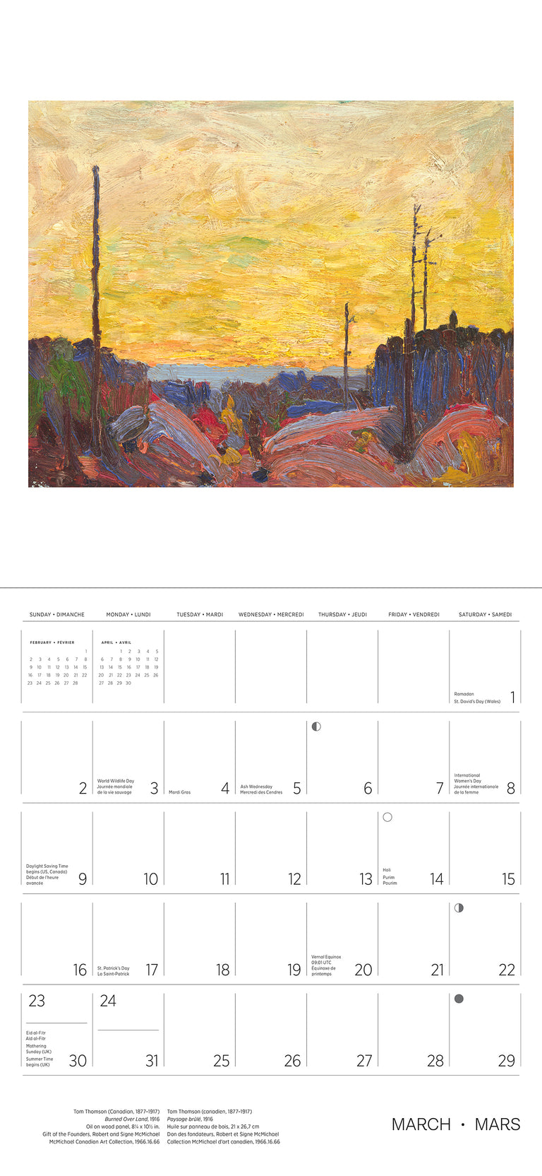 2025 Tom Thomson - Square Wall Calendar