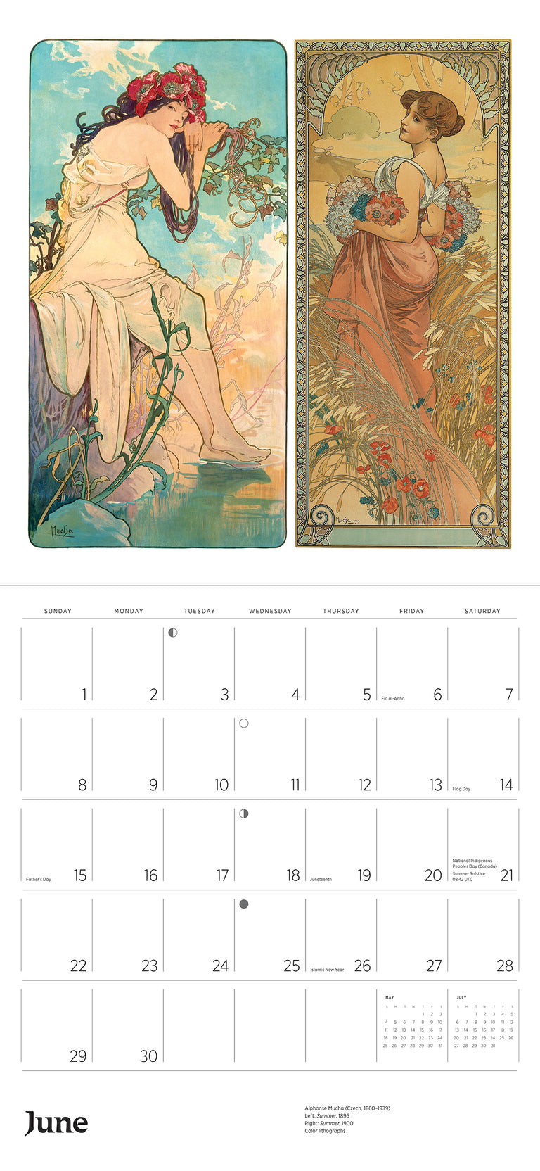 2025 Alphonse Mucha - Square Wall Calendar