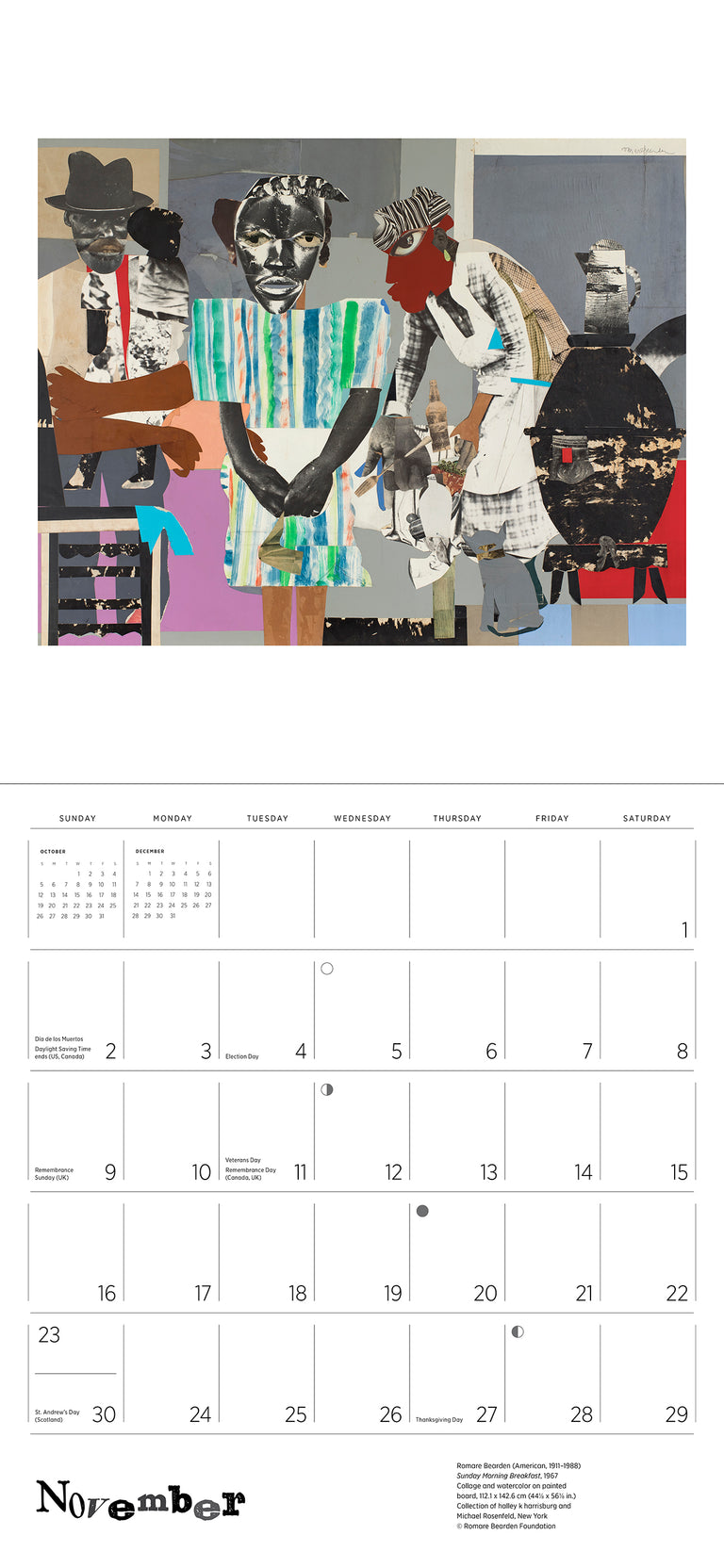 2025 Romare Bearden - Square Wall Calendar