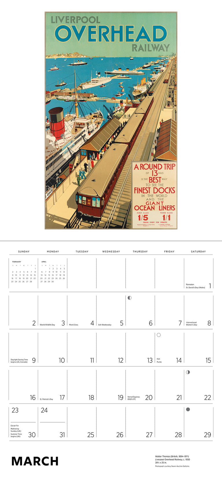 2025 England By Rail - Square Wall Calendar