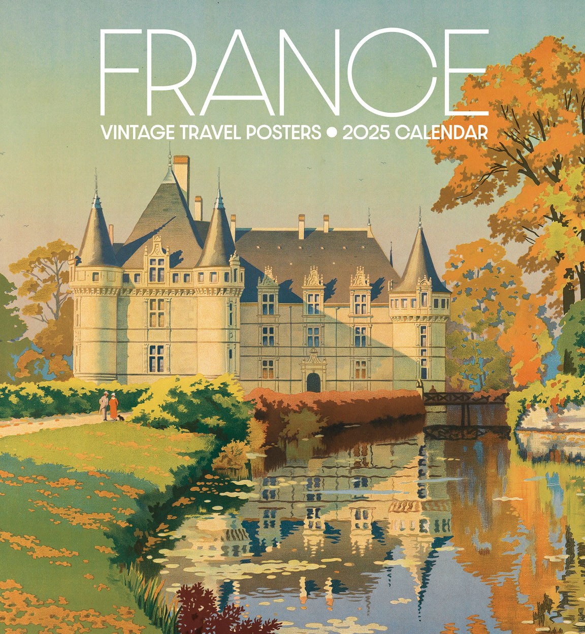 2025 France: Vintage Travel Posters - Square Wall Calendar