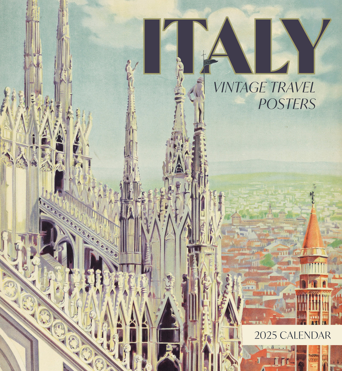 2025 Italy: Vintage Travel Posters - Square Wall Calendar