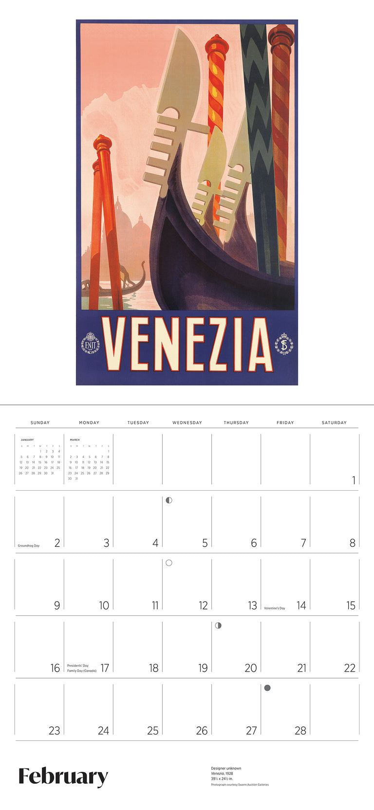 2025 Italy: Vintage Travel Posters - Square Wall Calendar