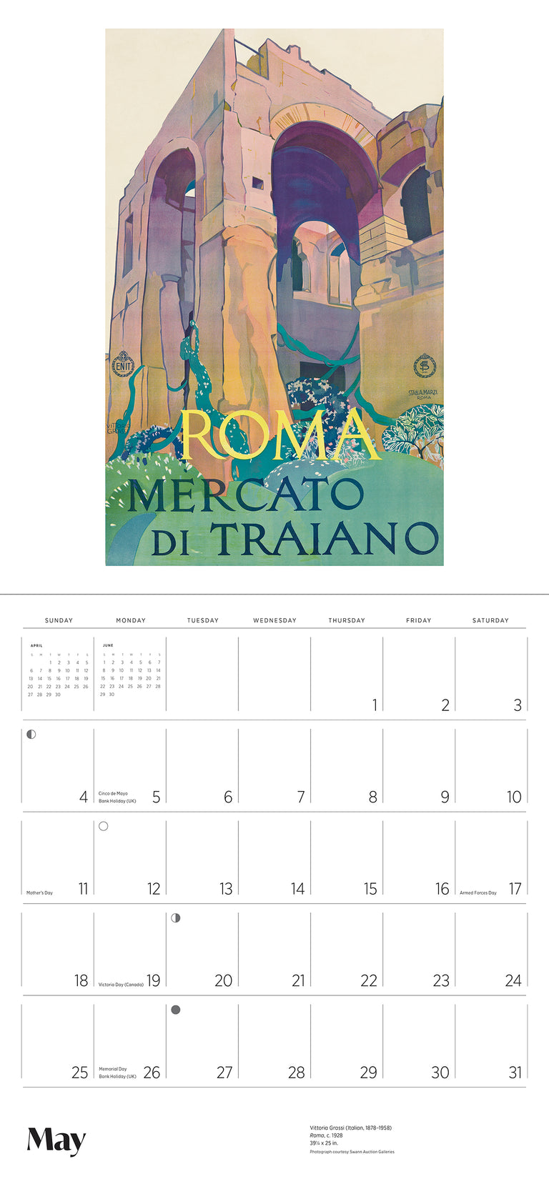 2025 Italy: Vintage Travel Posters - Square Wall Calendar