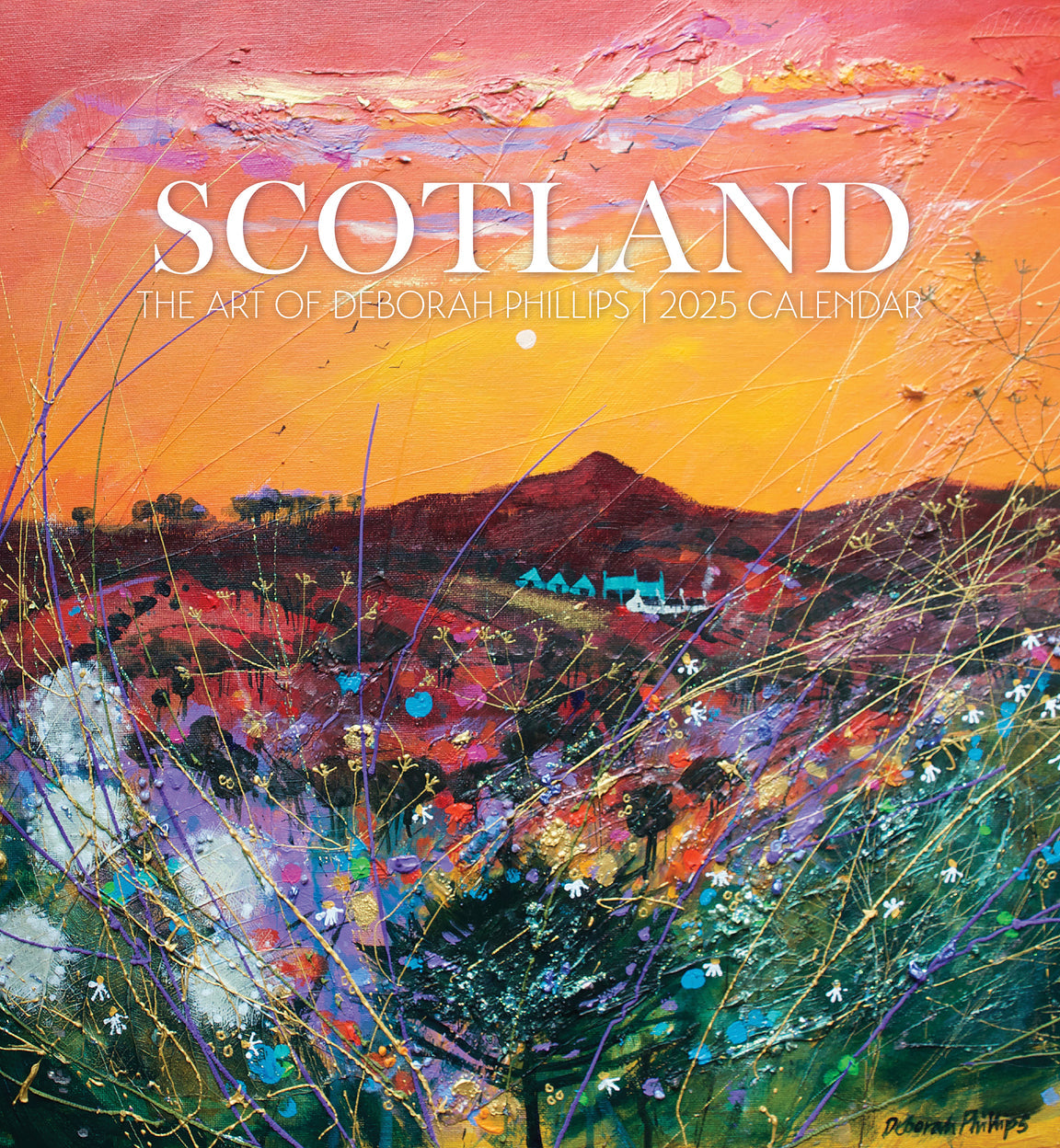 2025 Scotland: The Art Of Deborah Phillips - Square Wall Calendar