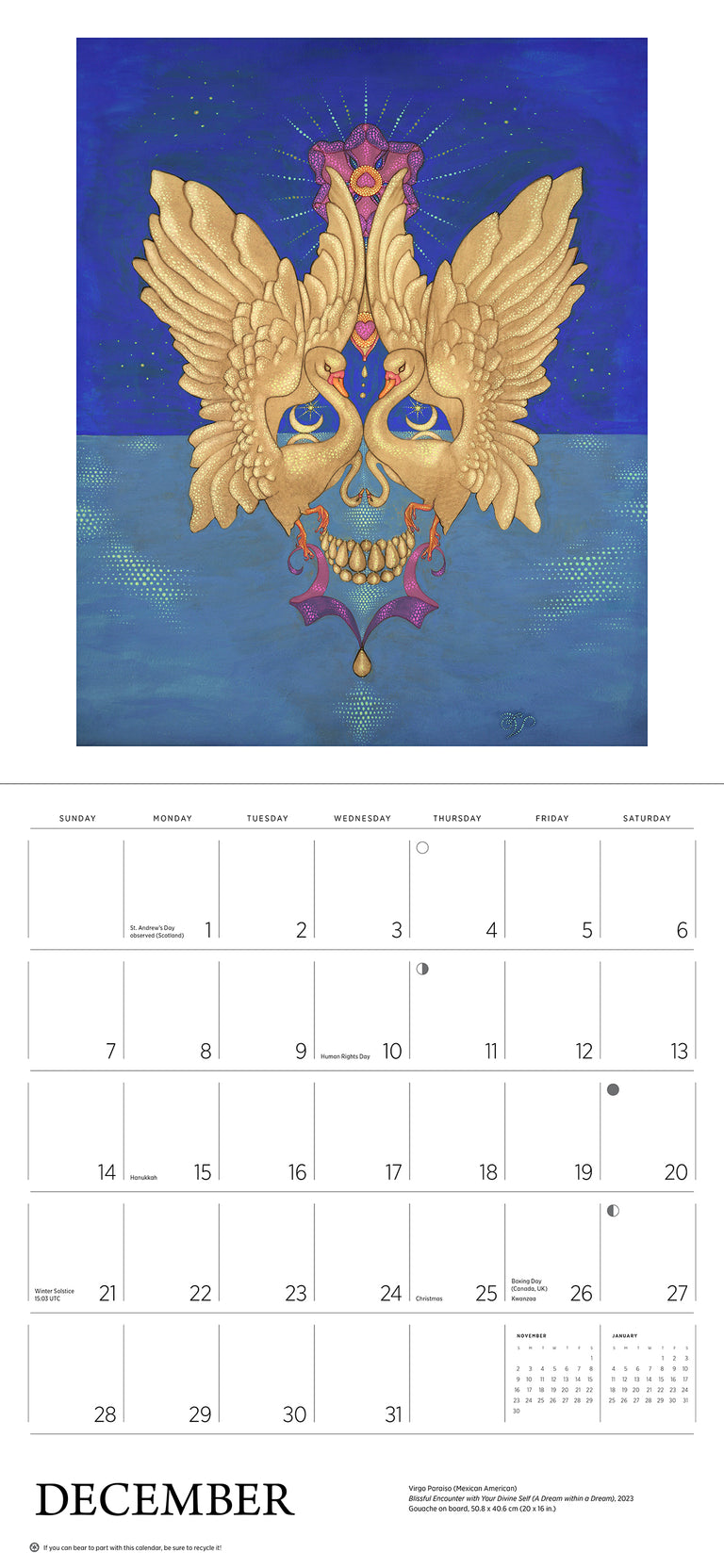 2025 Day Of The Dead: The Skull Paintings Of Tino Rodriguez and Virgo Paraiso - Square Wall Calendar