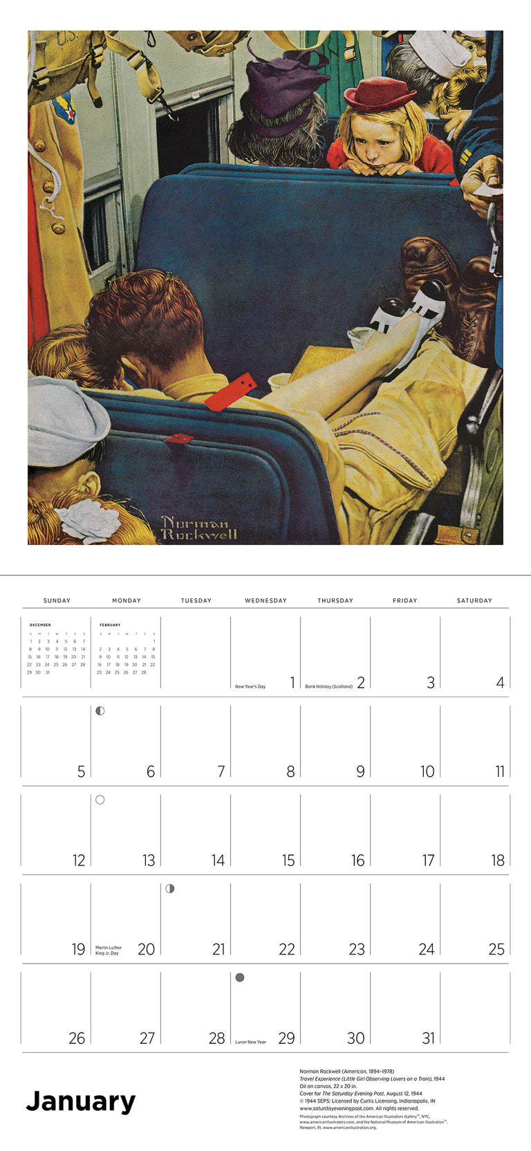 2025 Norman Rockwell: The Saturday Evening Post - Square Wall Calendar