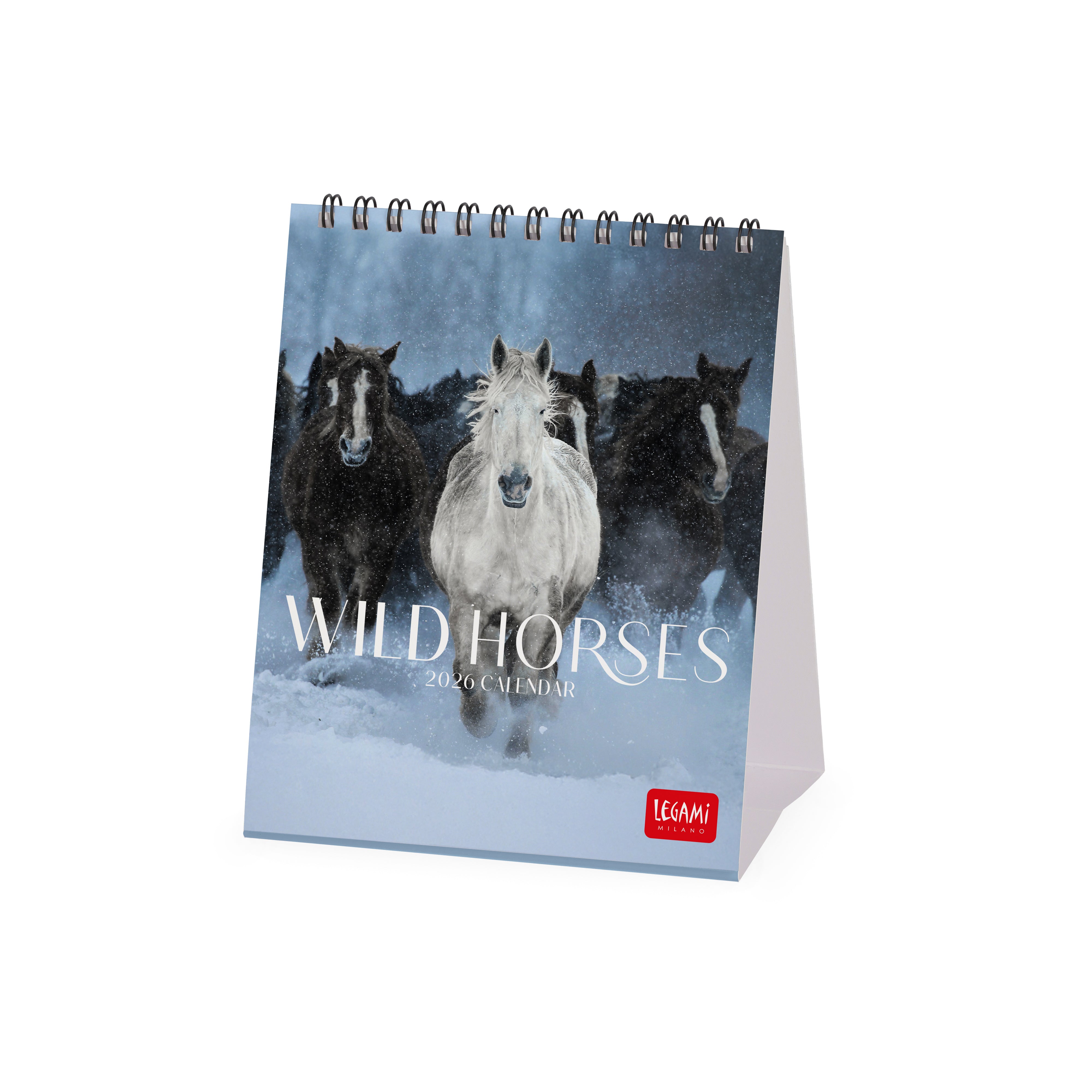 2026 Wild Horses - Desk Easel Calendar