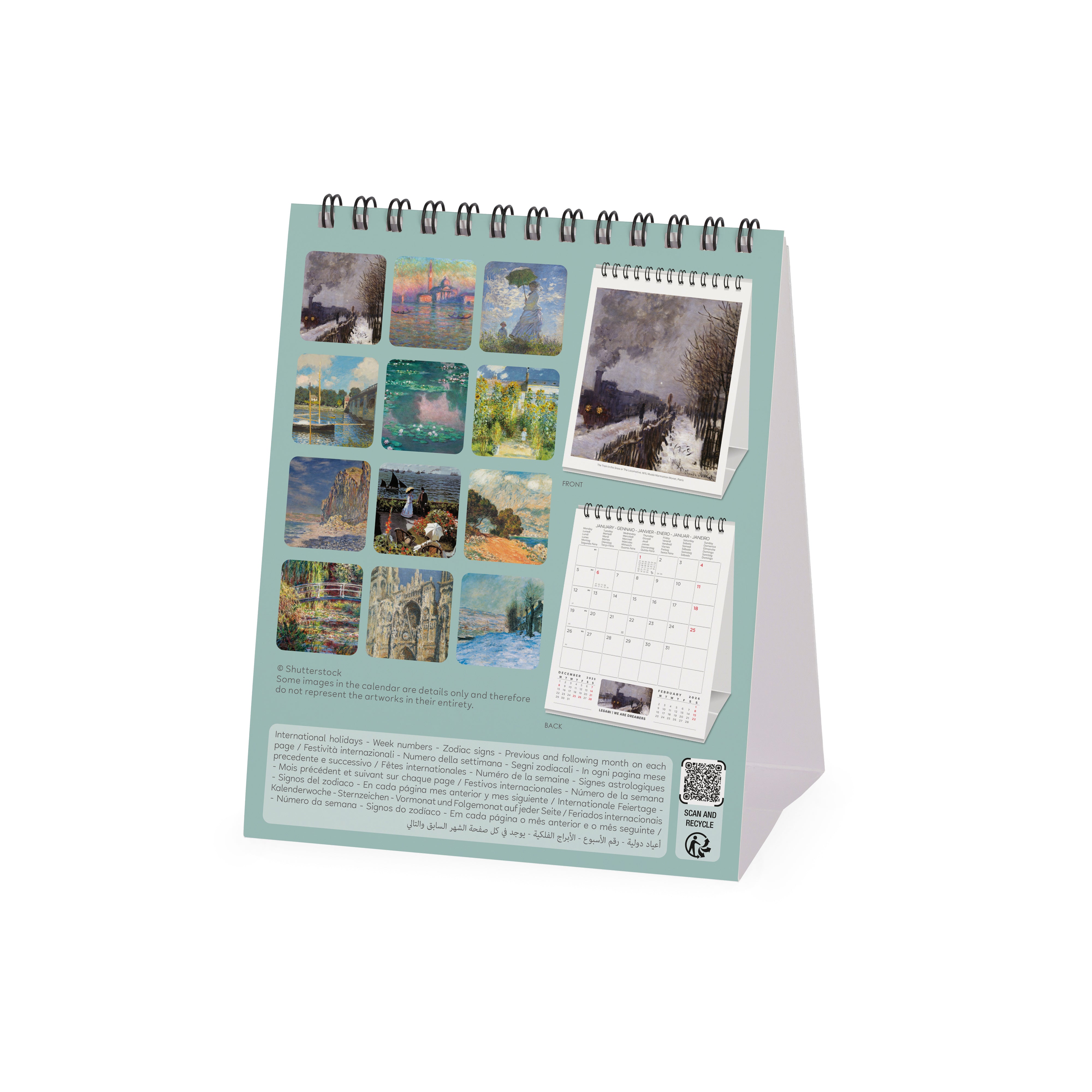 2026 Claude Monet - Desk Easel Calendar