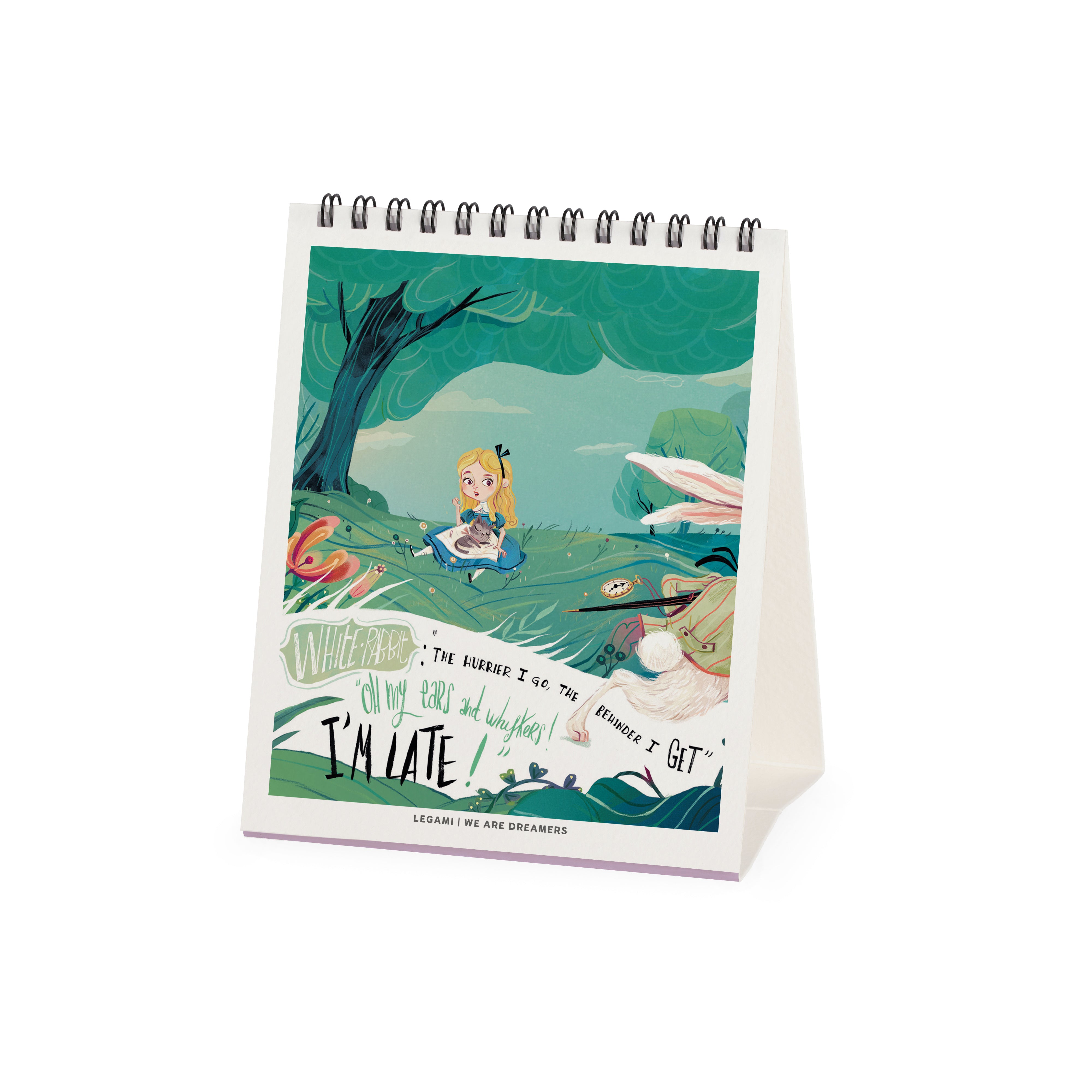 2026 Alice In Wonderland - Desk Easel Calendar