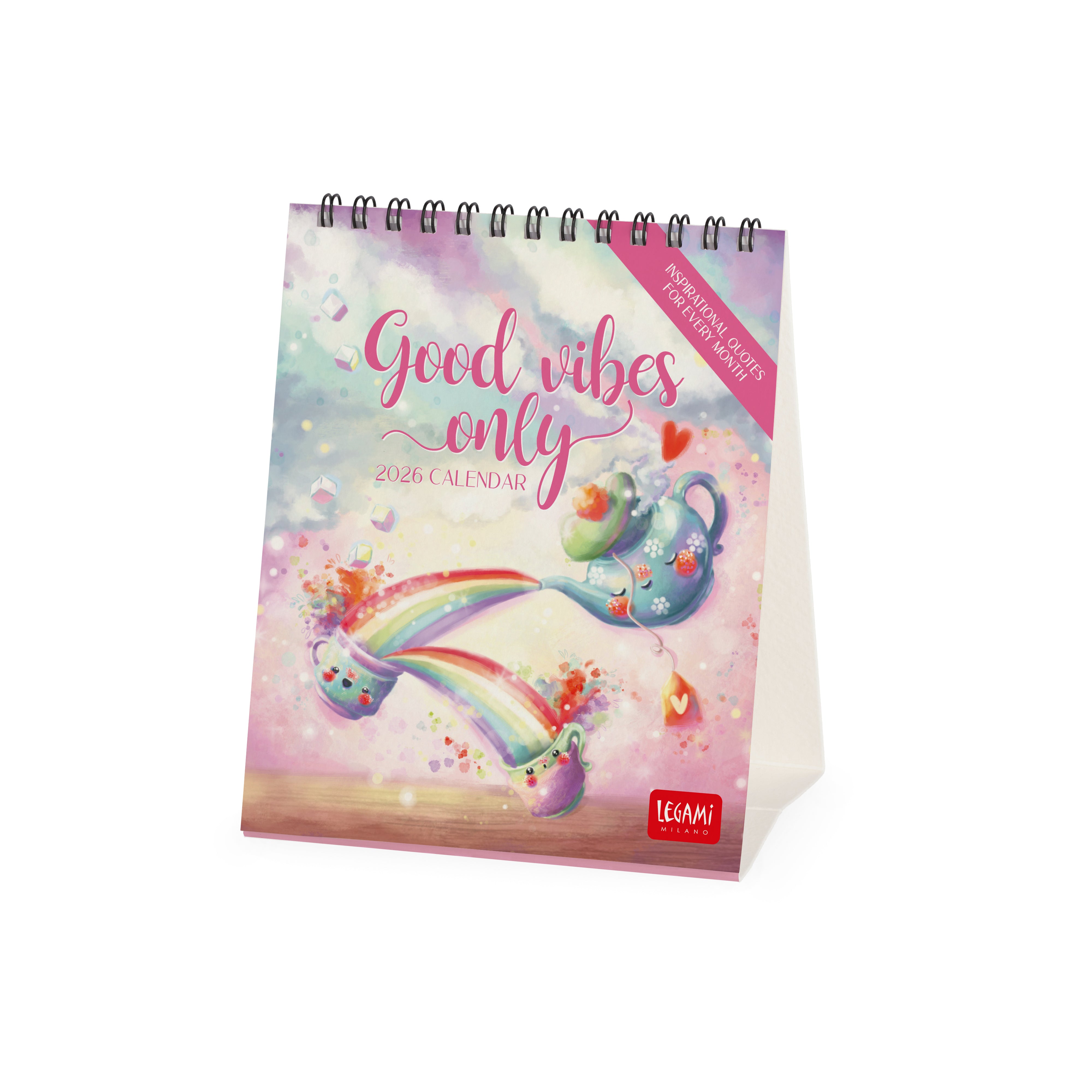 2026 Good Vibes Only - Desk Easel Calendar