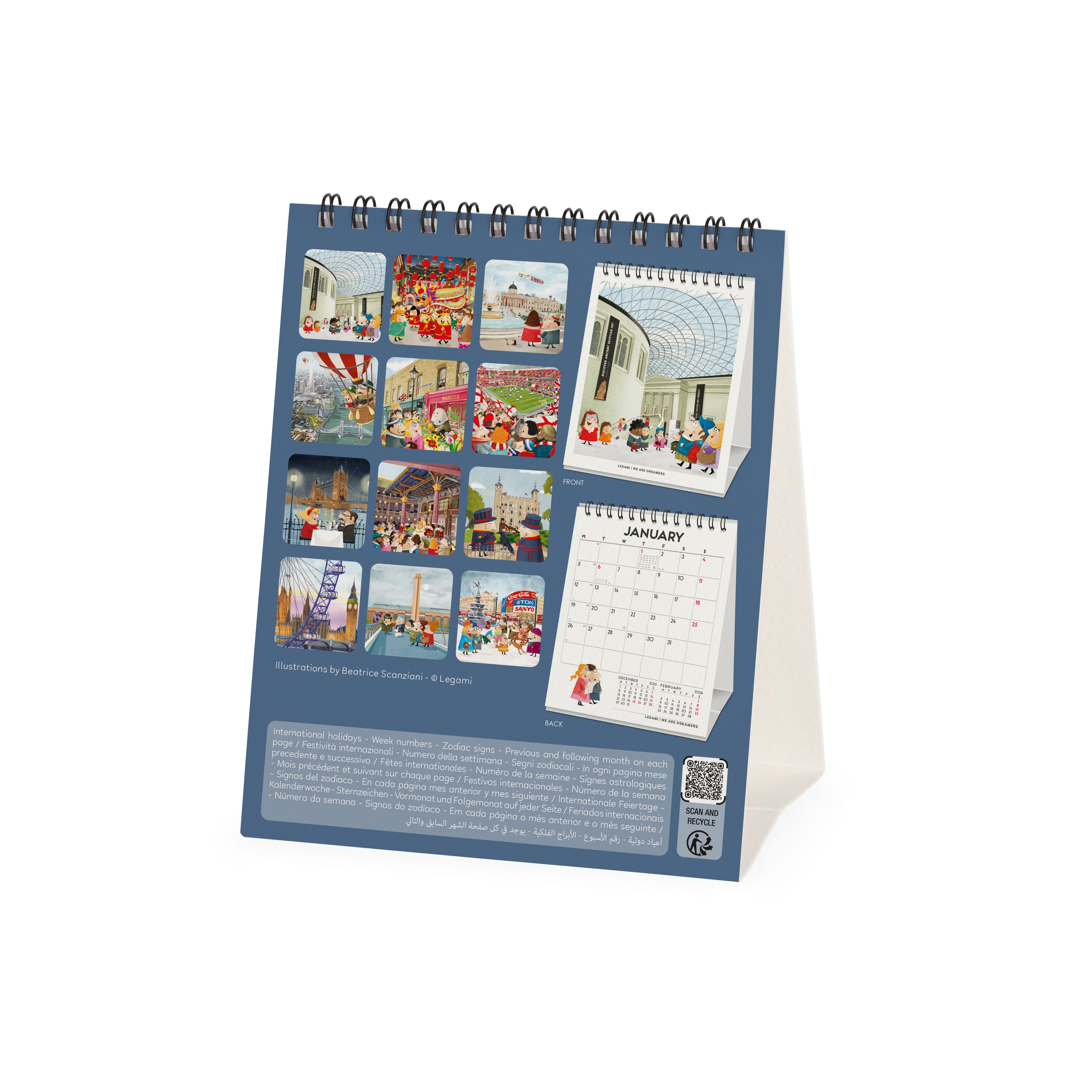 2026 London - Desk Easel Calendar