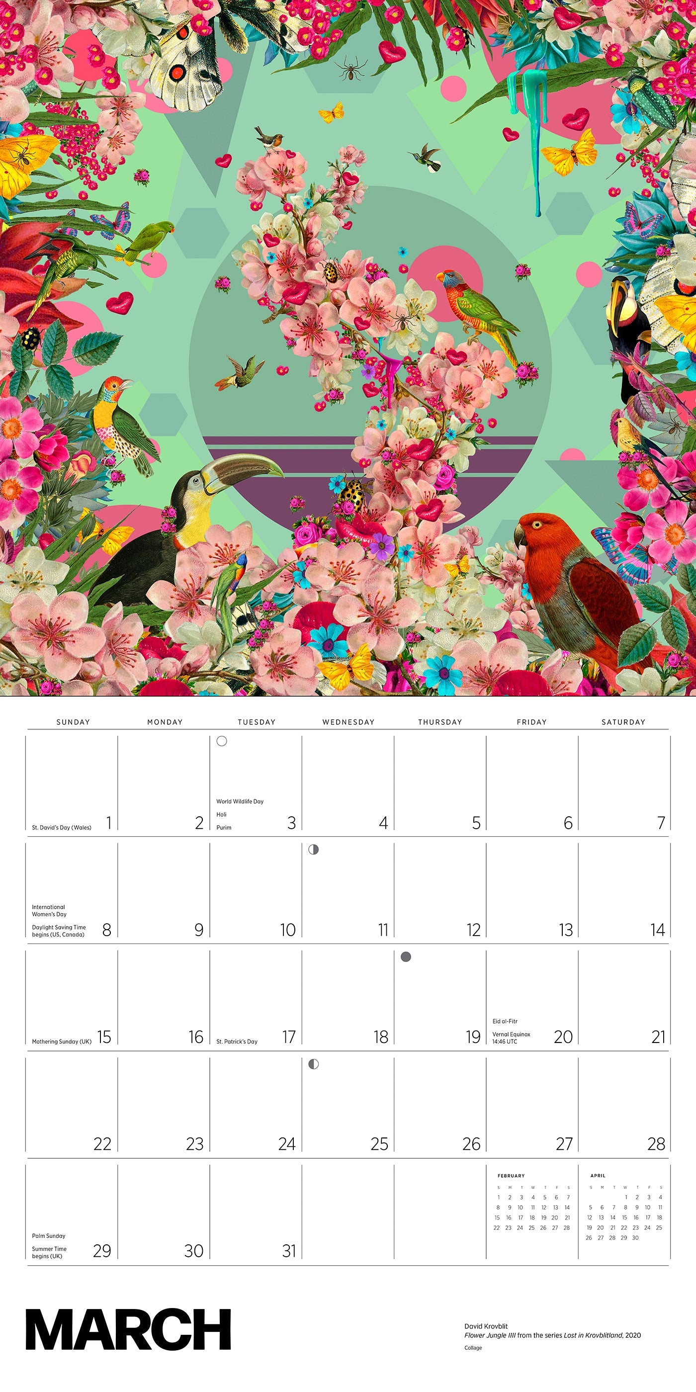2026 David Krovblit - Square Wall Calendar