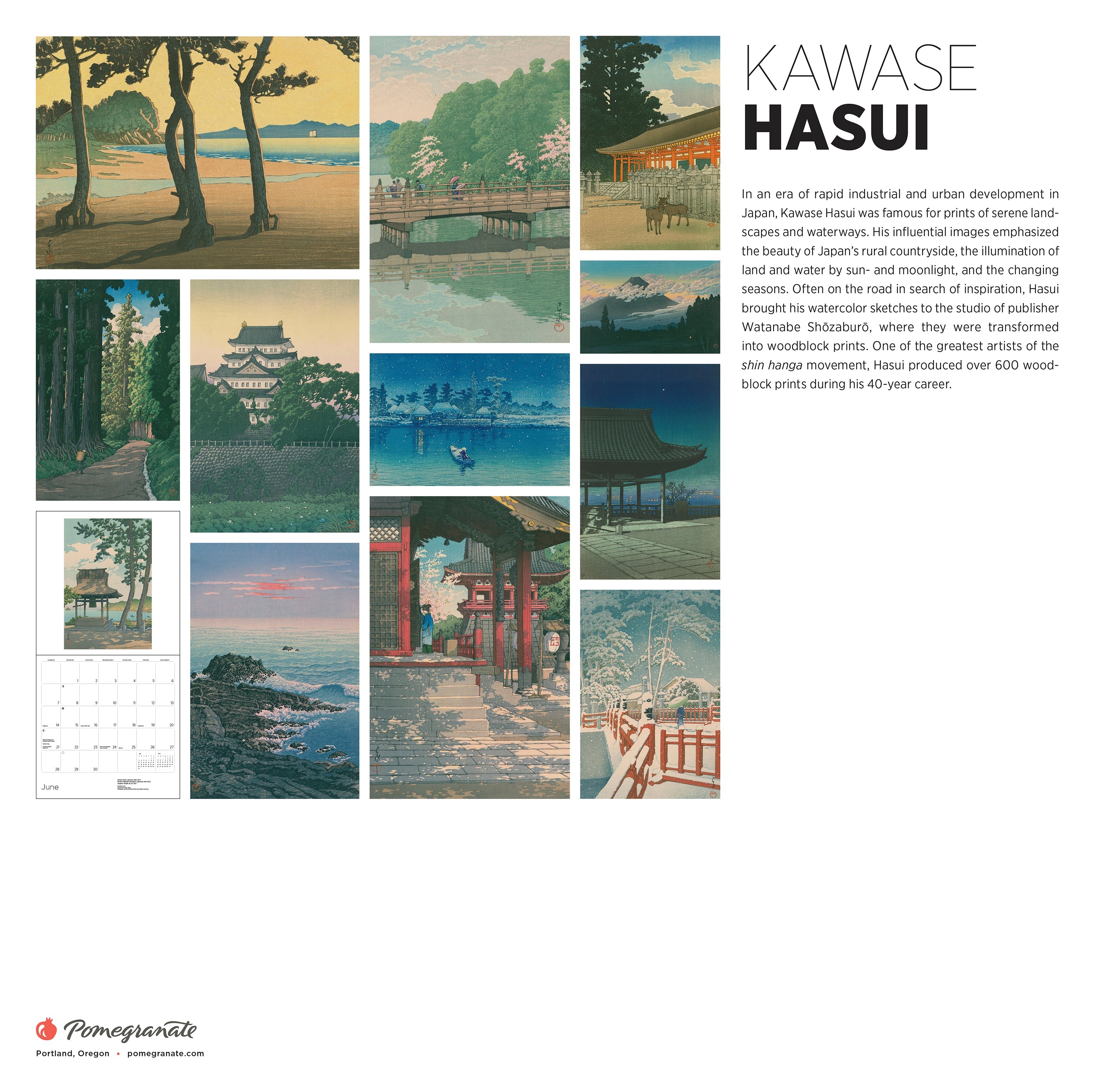 2026 Kawase Hasui - Square Wall Calendar