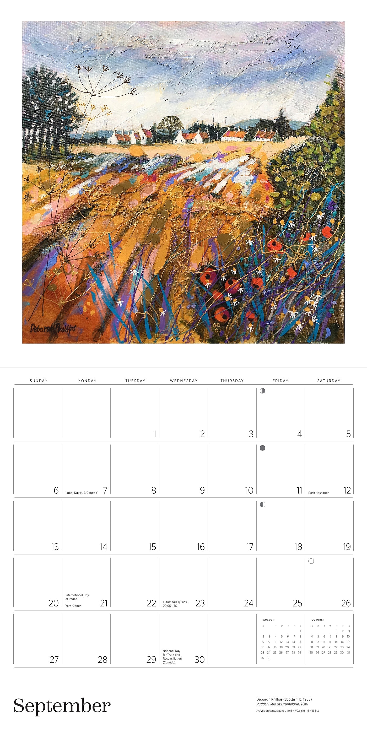 2026 Scotland: The Art of Deborah Phillips - Square Wall Calendar