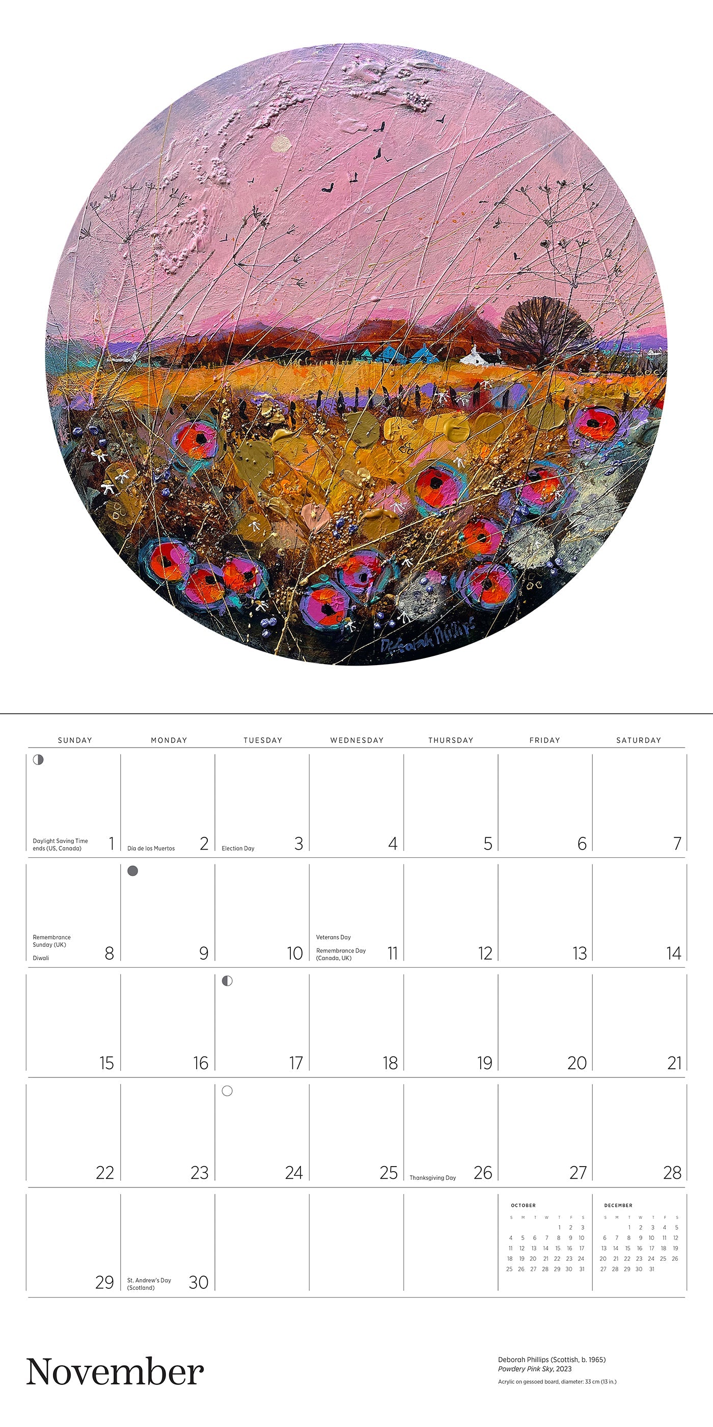2026 Scotland: The Art of Deborah Phillips - Square Wall Calendar