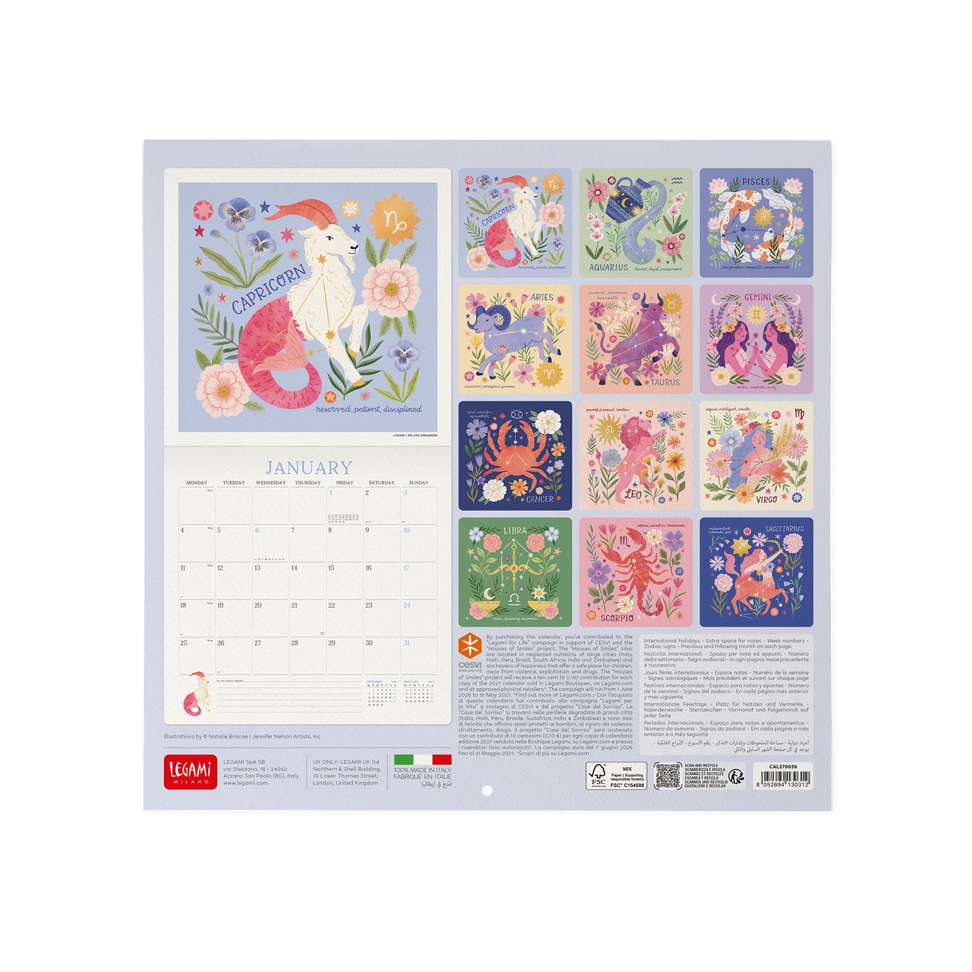 2027 Written in the Stars - Square Wall Calendar