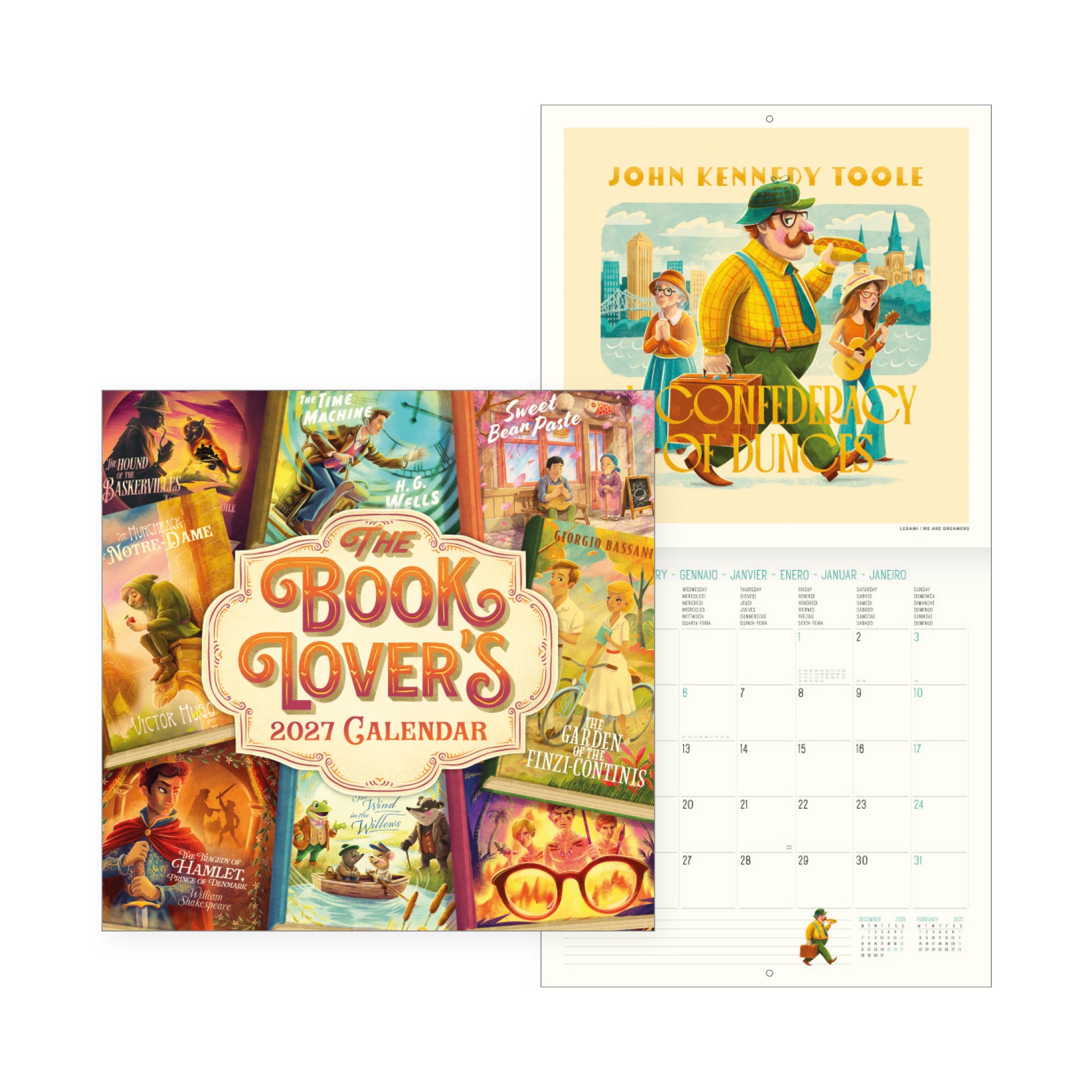 2027 Book Lover's - Square Wall Calendar