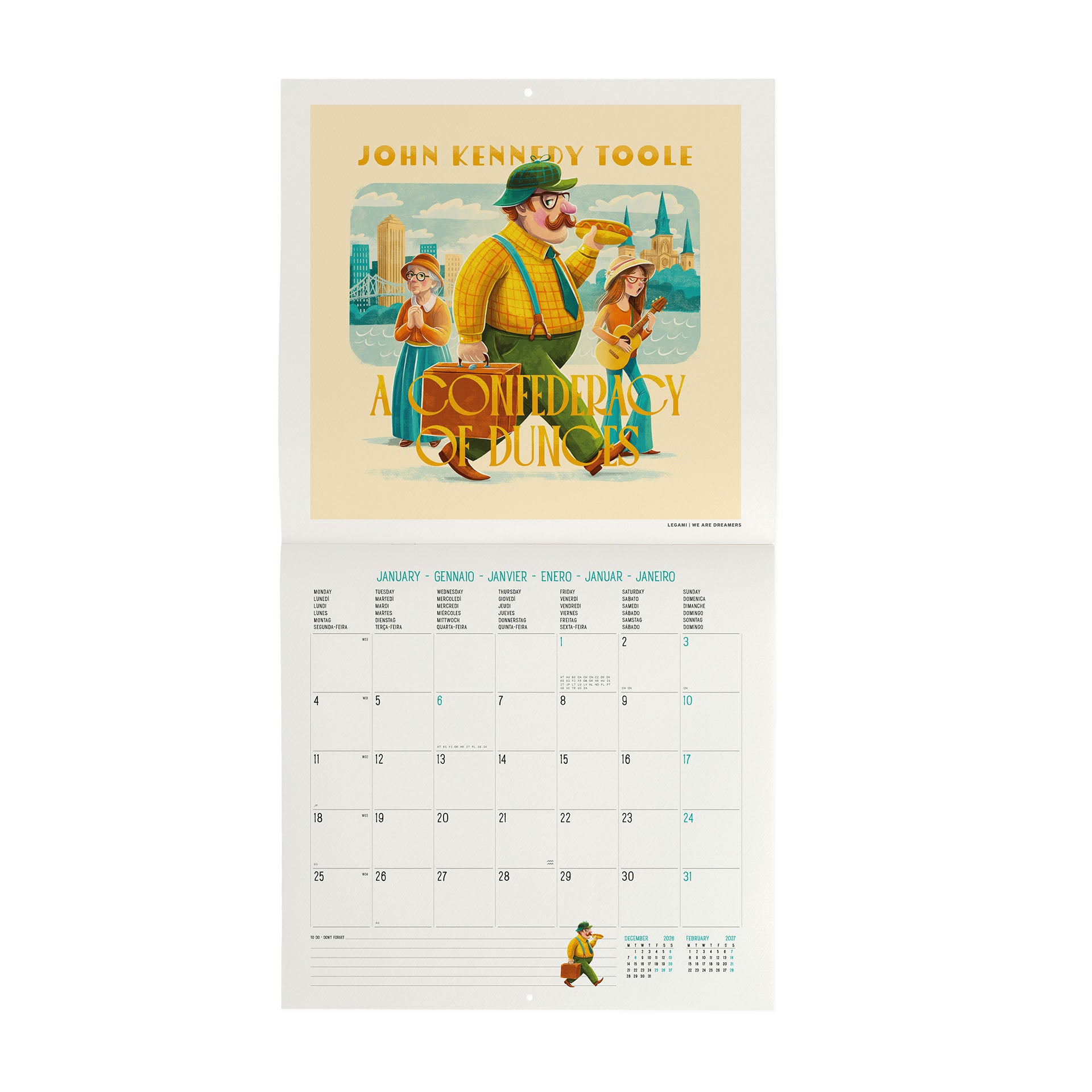 2027 Book Lover's - Square Wall Calendar