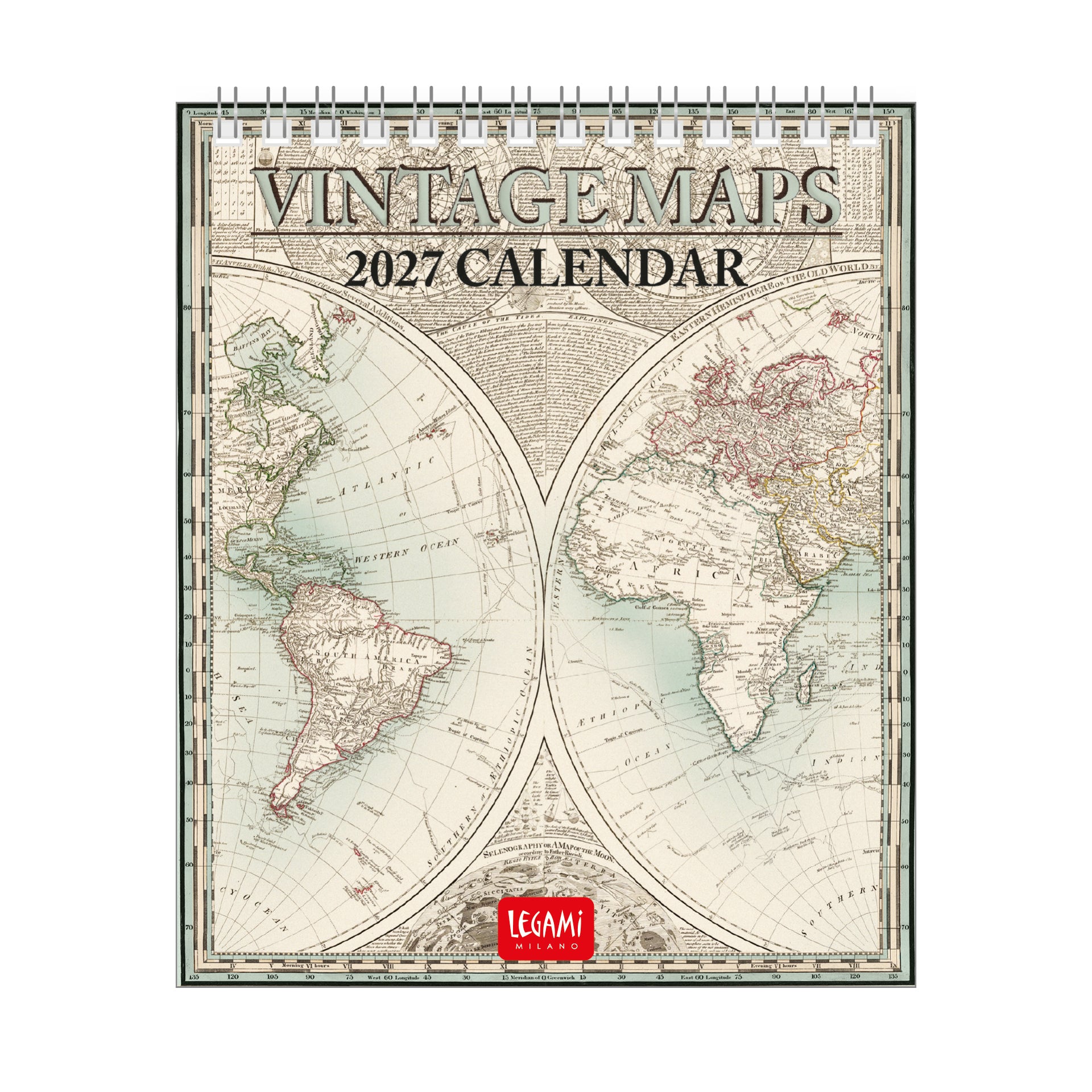 2027 Vintage Maps - Desk Easel Calendar