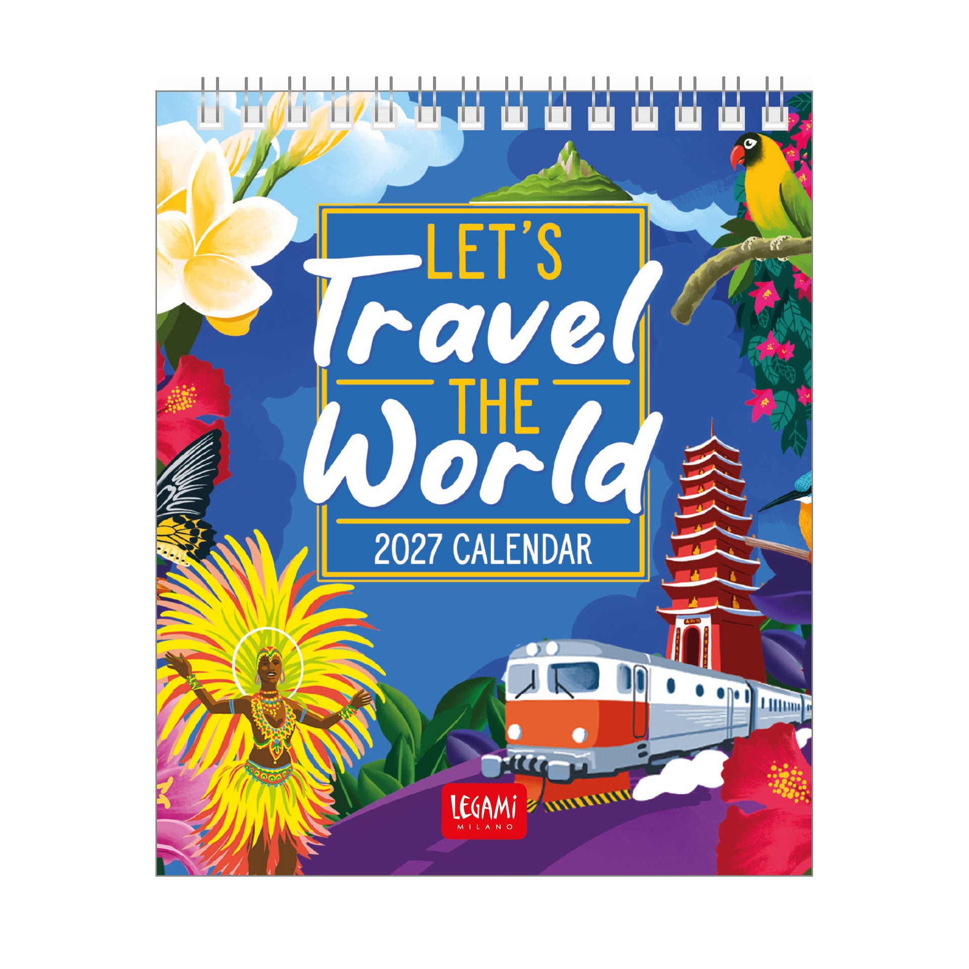 2027 Let's Travel the World - Desk Easel Calendar
