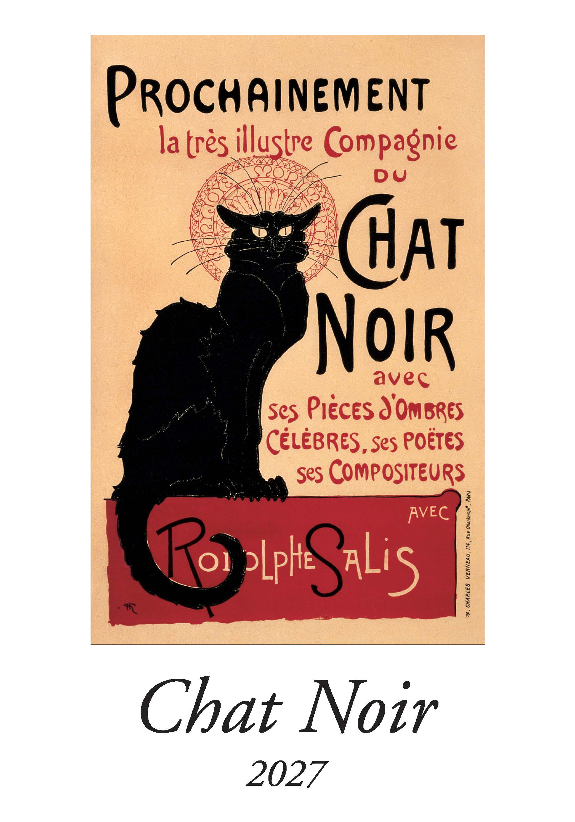 2027 Chat Noir - Deluxe Wall Calendar