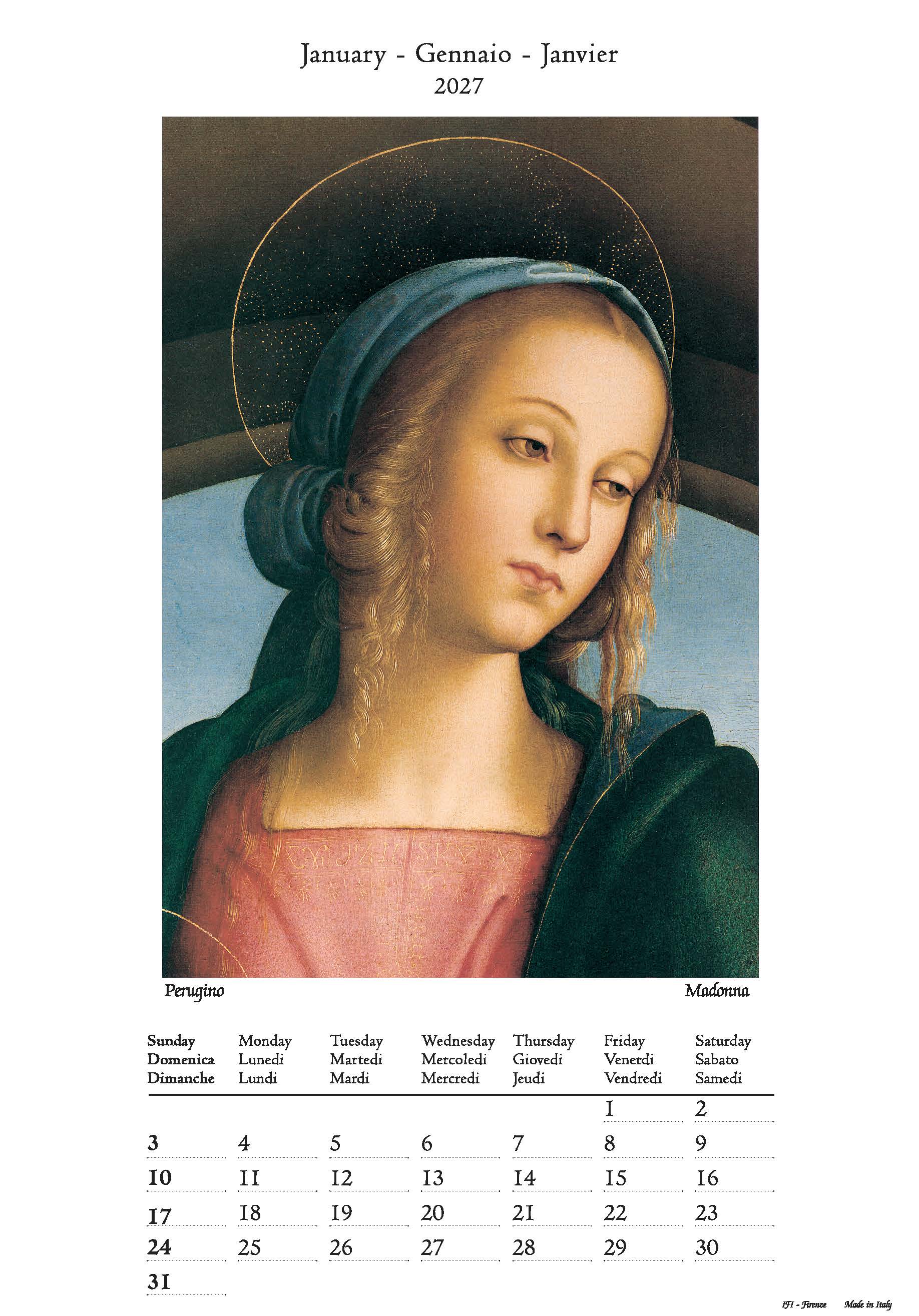 2027 Madonna - Deluxe Wall Calendar