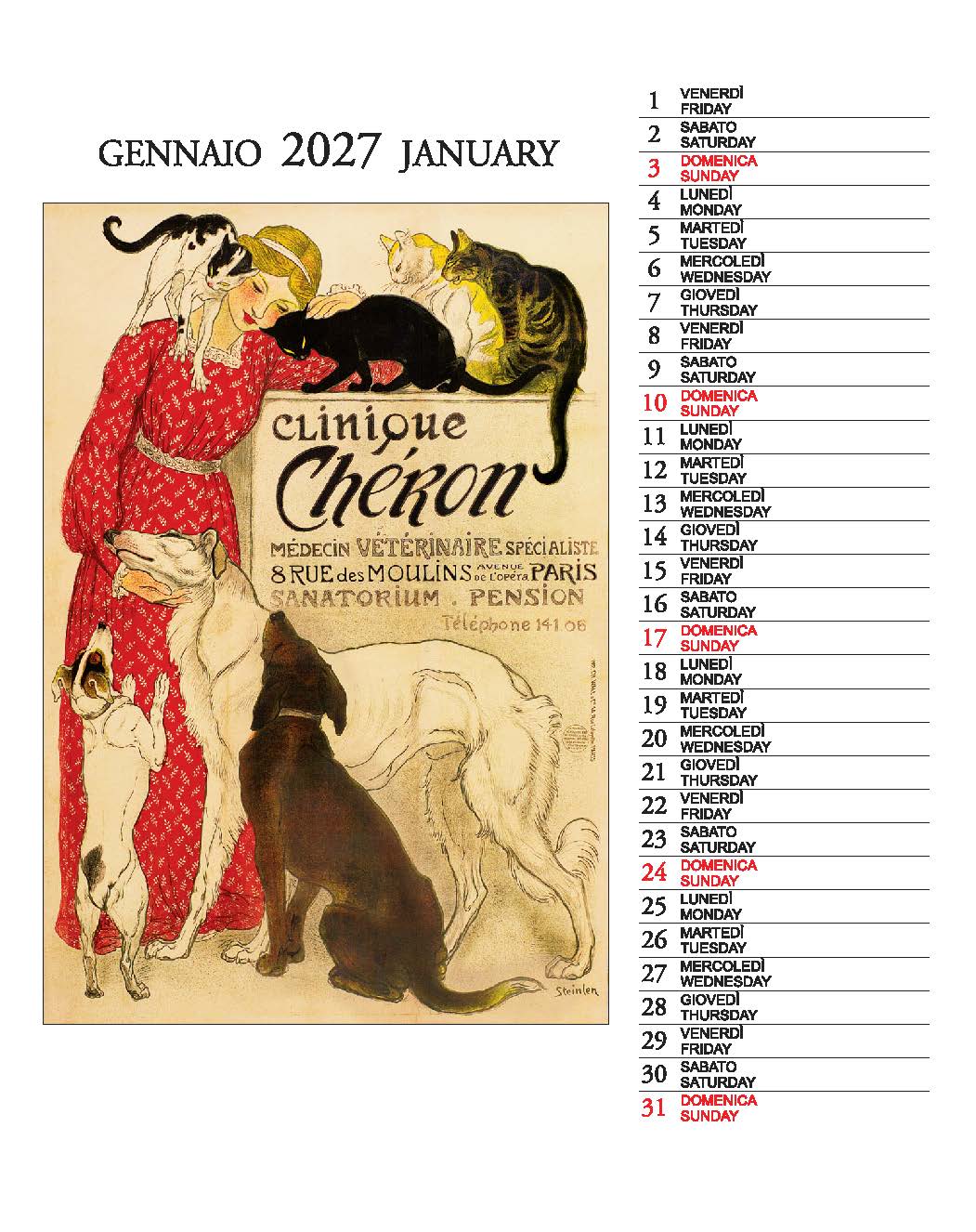 2027 Gatti - Desk Easel Calendar
