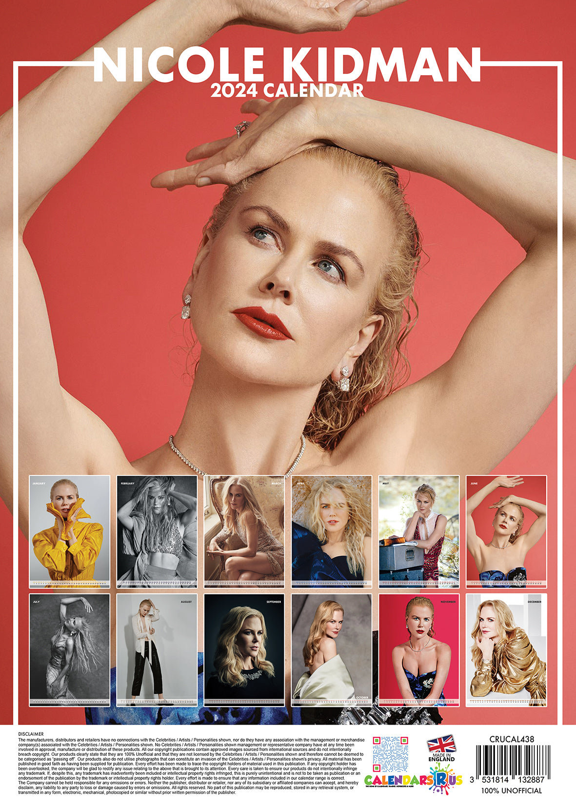 2024 Nicole Kidman - A3 Wall Calendar