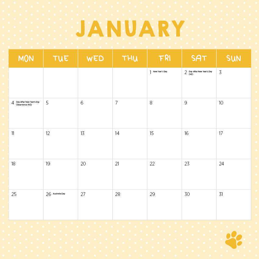2027 Cat Naps - Square Wall Calendar
