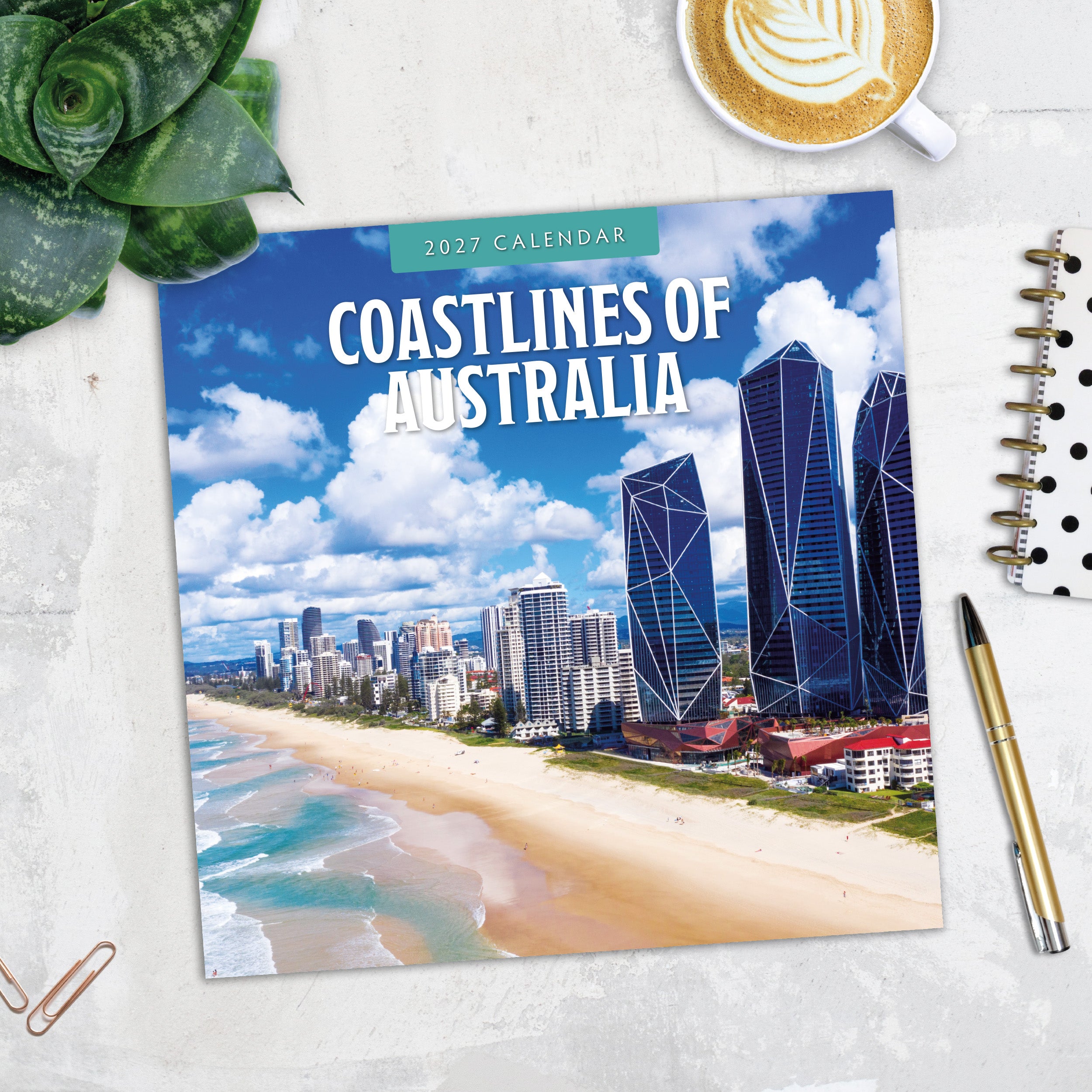 2027 Coastlines of Australia - Square Wall Calendar