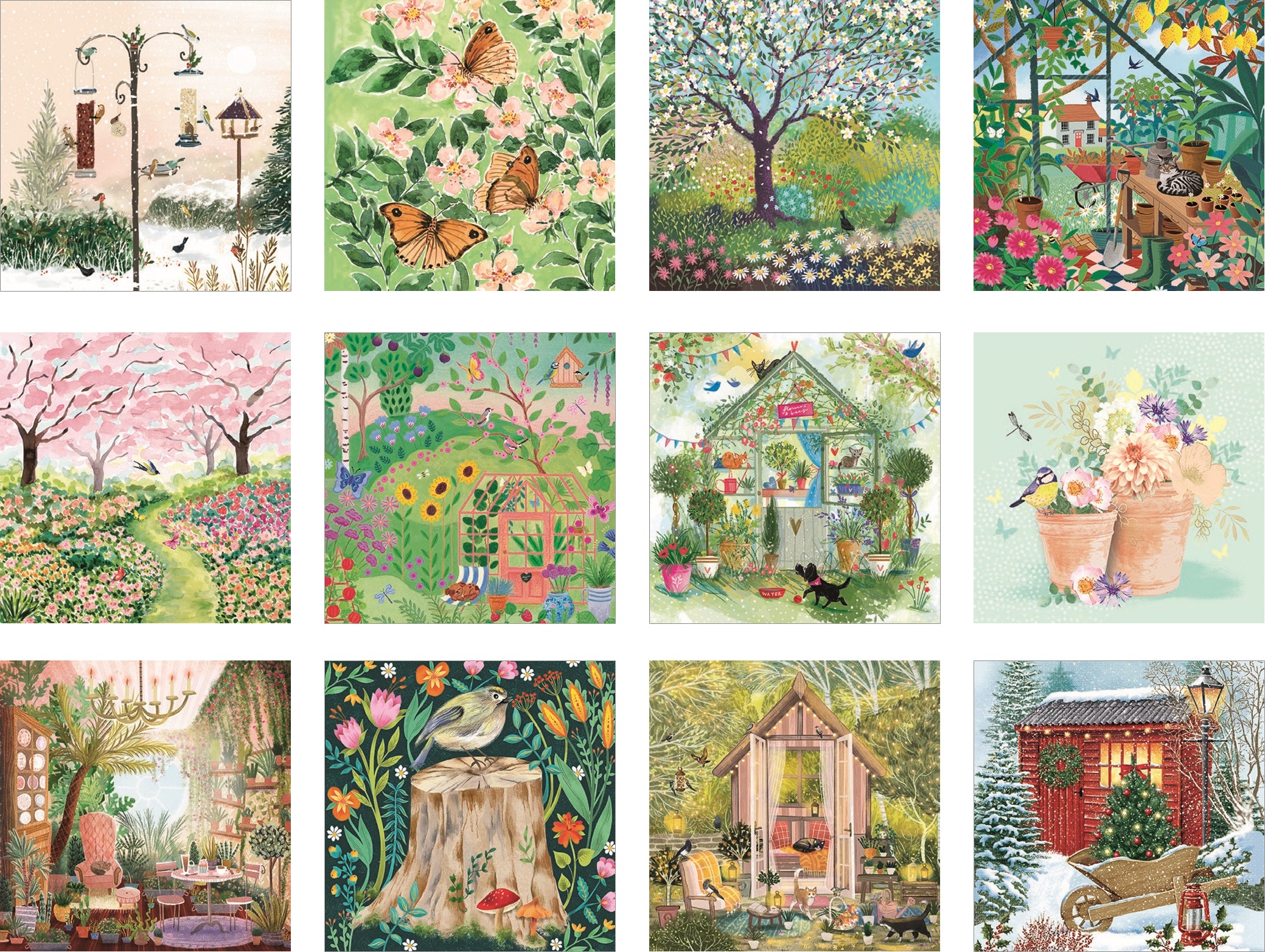 2027 Floral Feeling - Square Wall Calendar