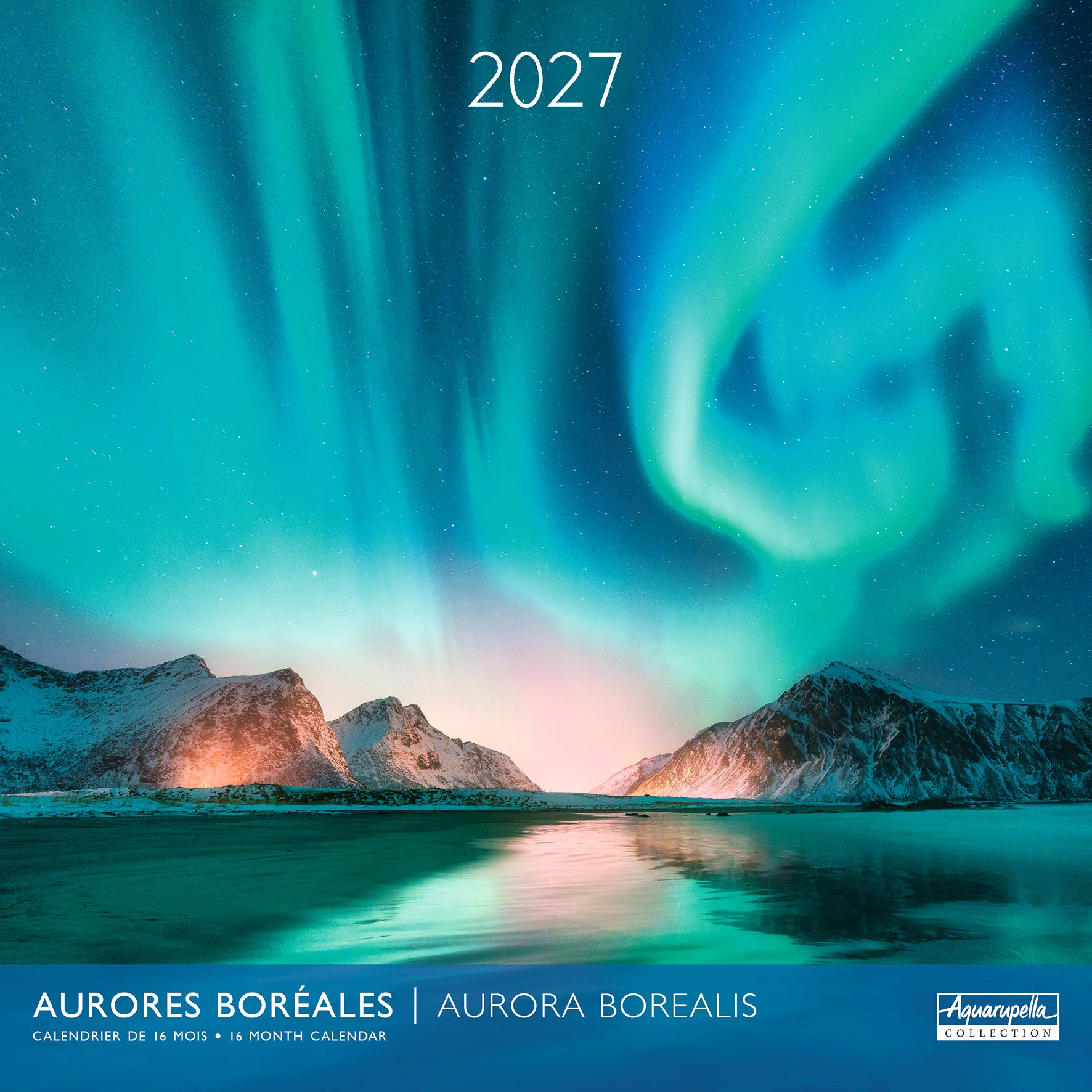 2027 Aurora Borealis - Square Wall Calendar