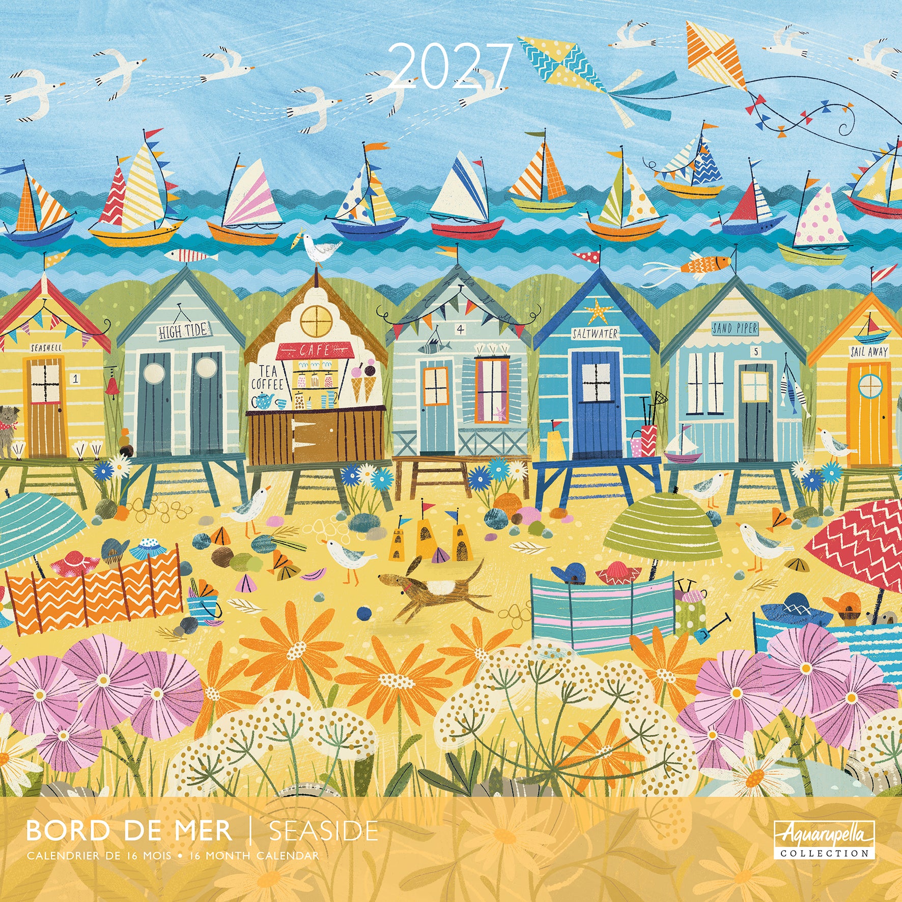 2027 Seaside - Square Wall Calendar
